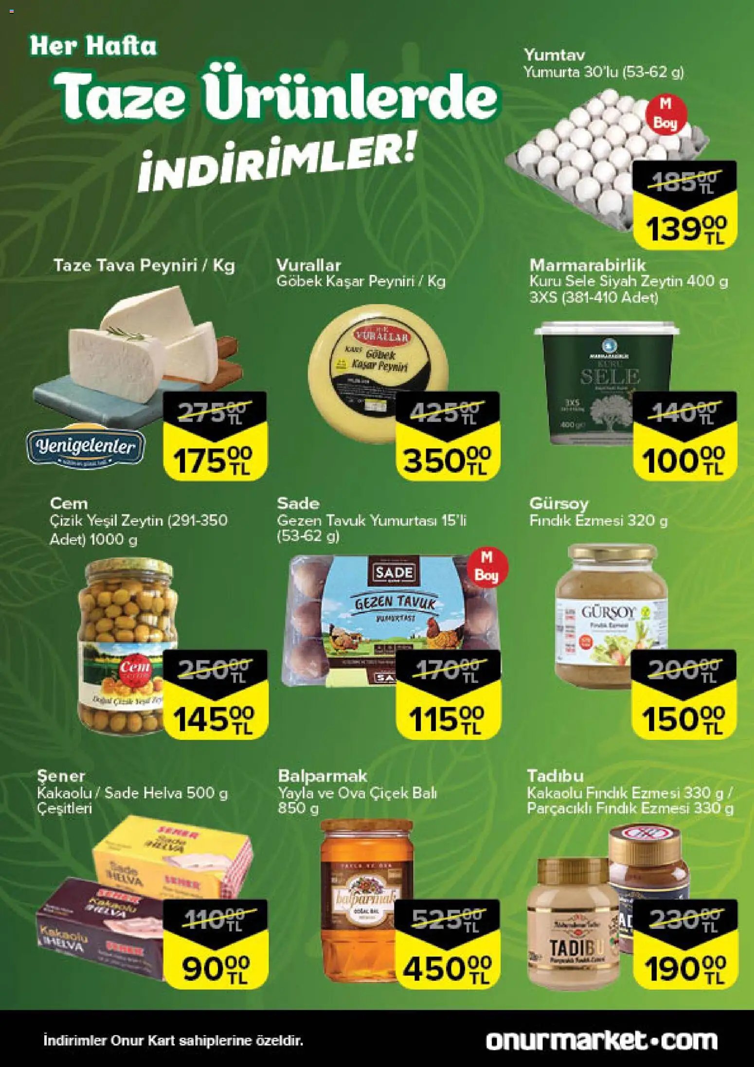 Onur Market Taze Ürünlerde İndirimler - Bursa
