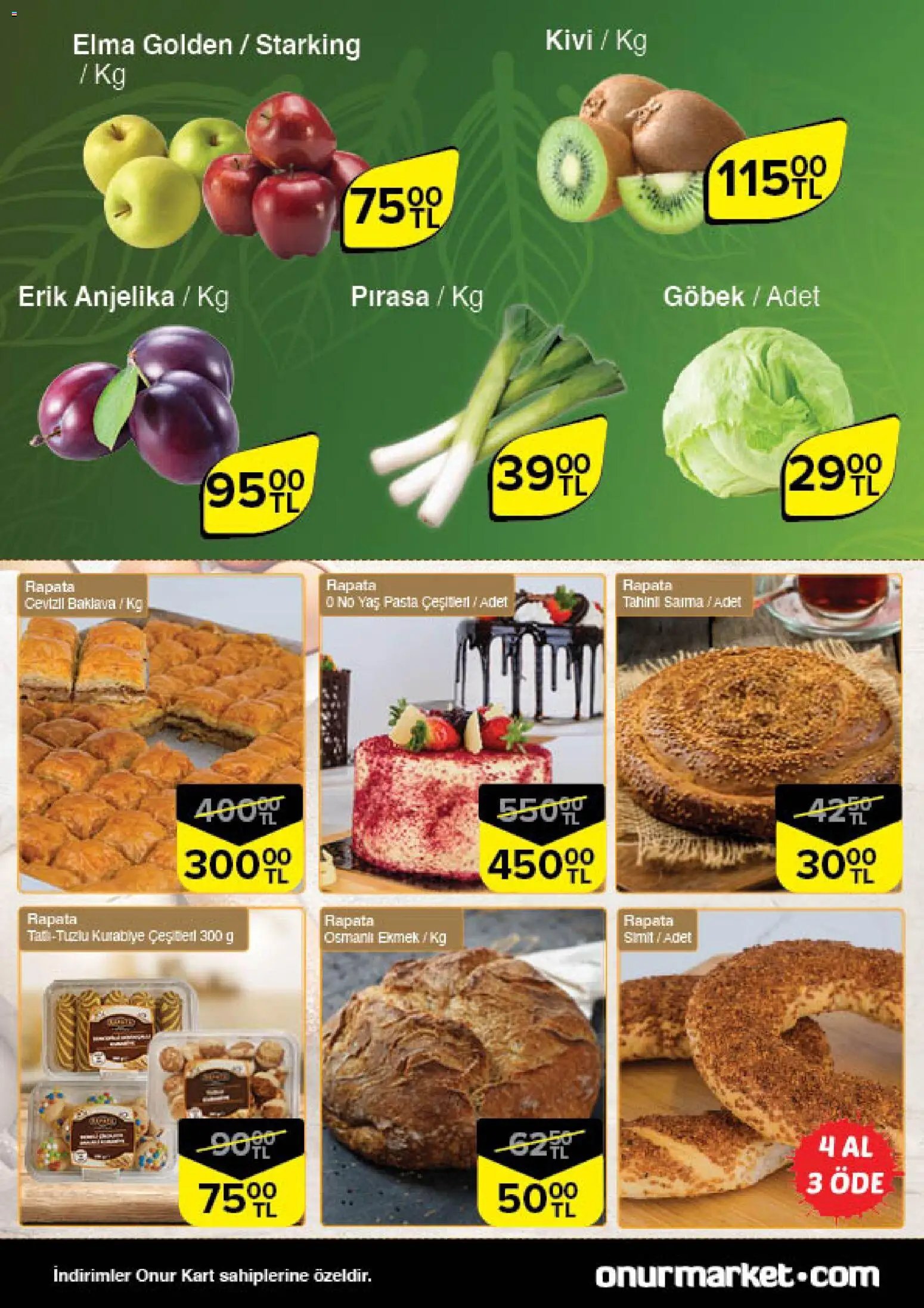 Onur Market Taze Ürünlerde İndirimler - Bursa