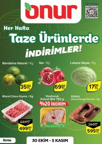 Onur Market Taze Ürünlerde İndirimler - Bursa