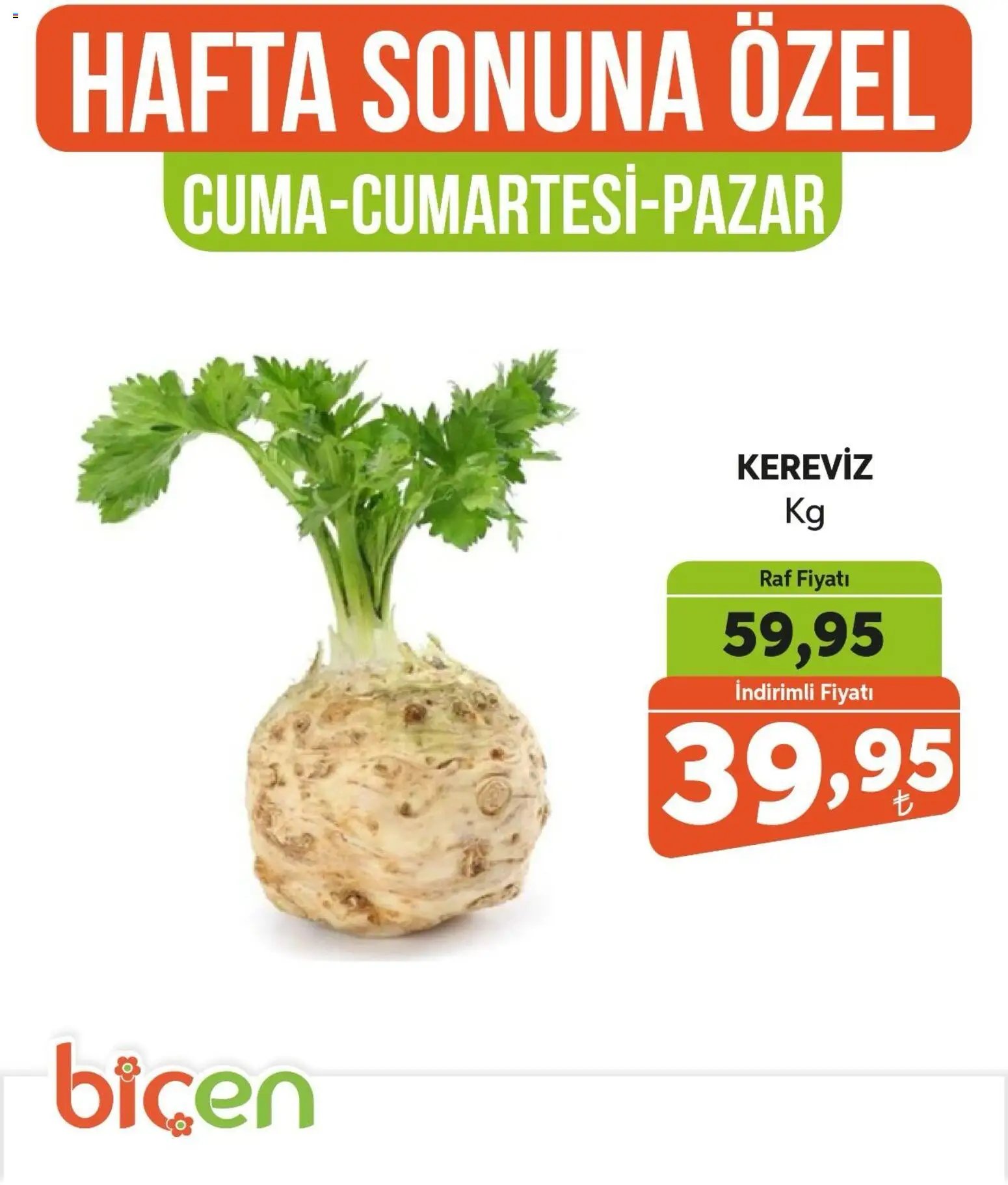 Biçen Market Hafta Sonuna Özel -Sebze İndirimi