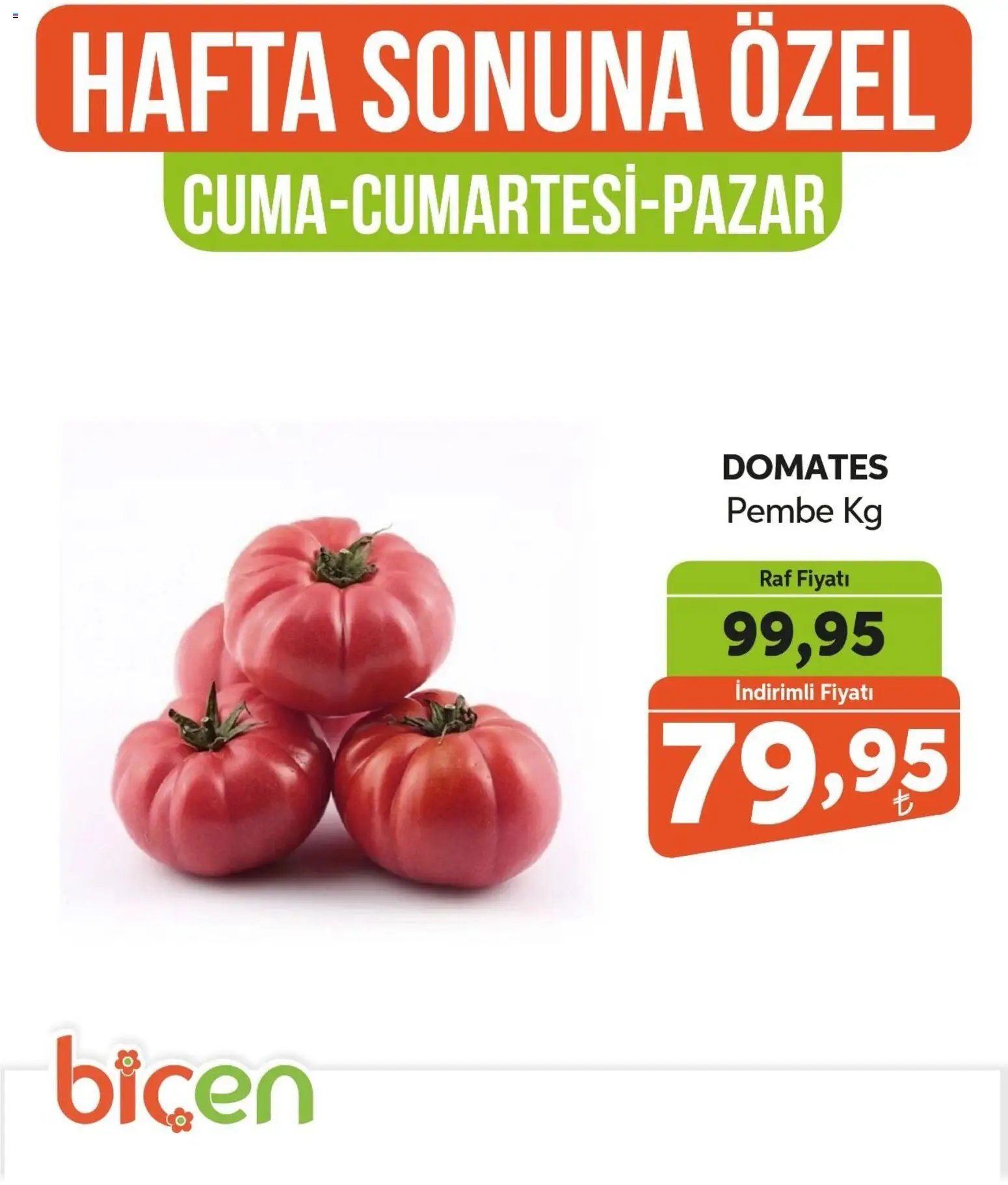 Biçen Market Hafta Sonuna Özel -Sebze İndirimi
