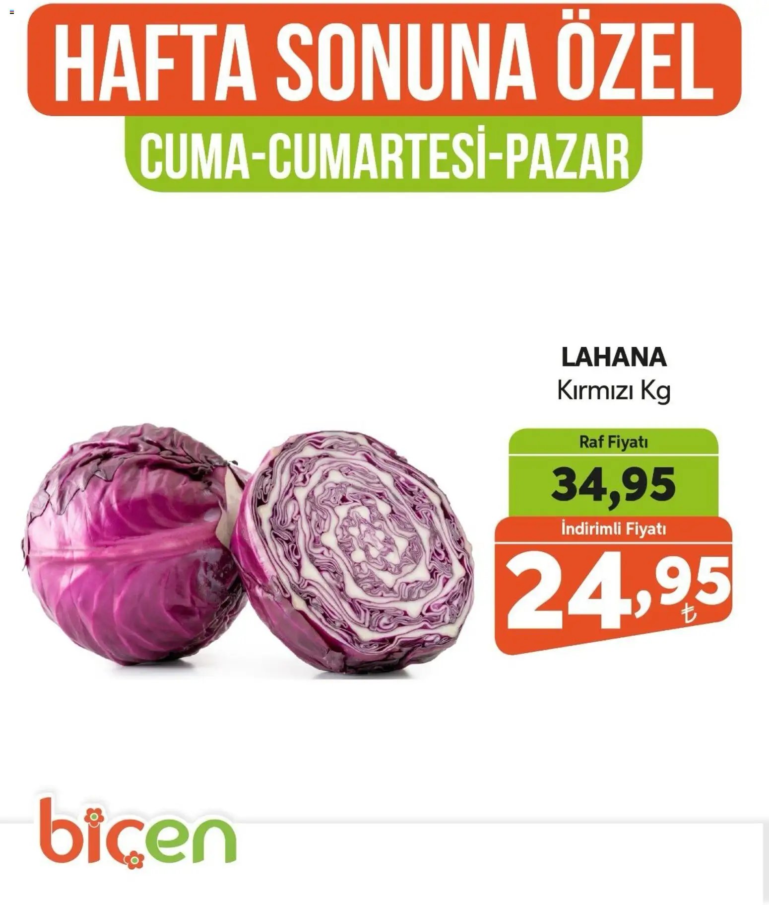 Biçen Market Hafta Sonuna Özel -Sebze İndirimi