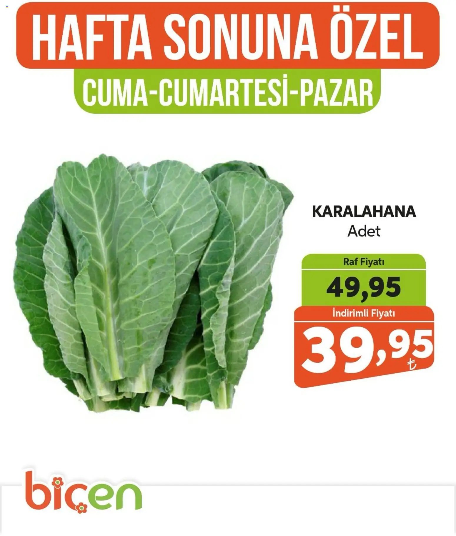 Biçen Market Hafta Sonuna Özel -Sebze İndirimi