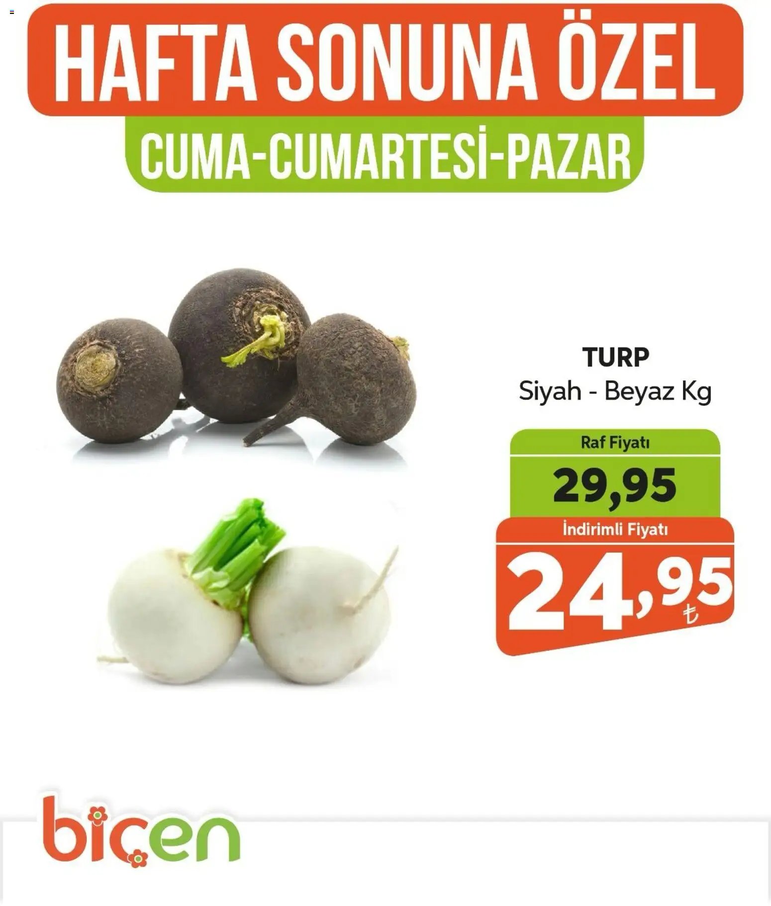 Biçen Market Hafta Sonuna Özel -Sebze İndirimi