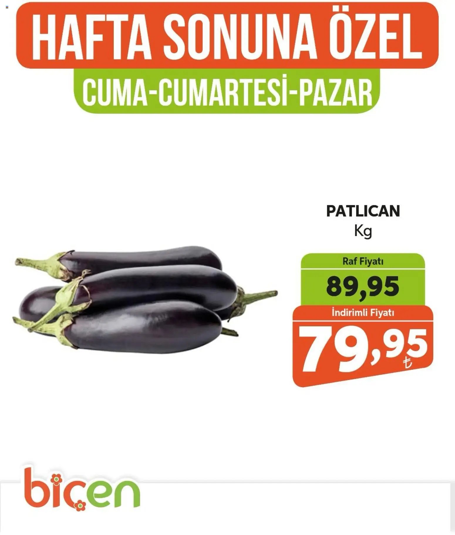 Biçen Market Hafta Sonuna Özel -Sebze İndirimi