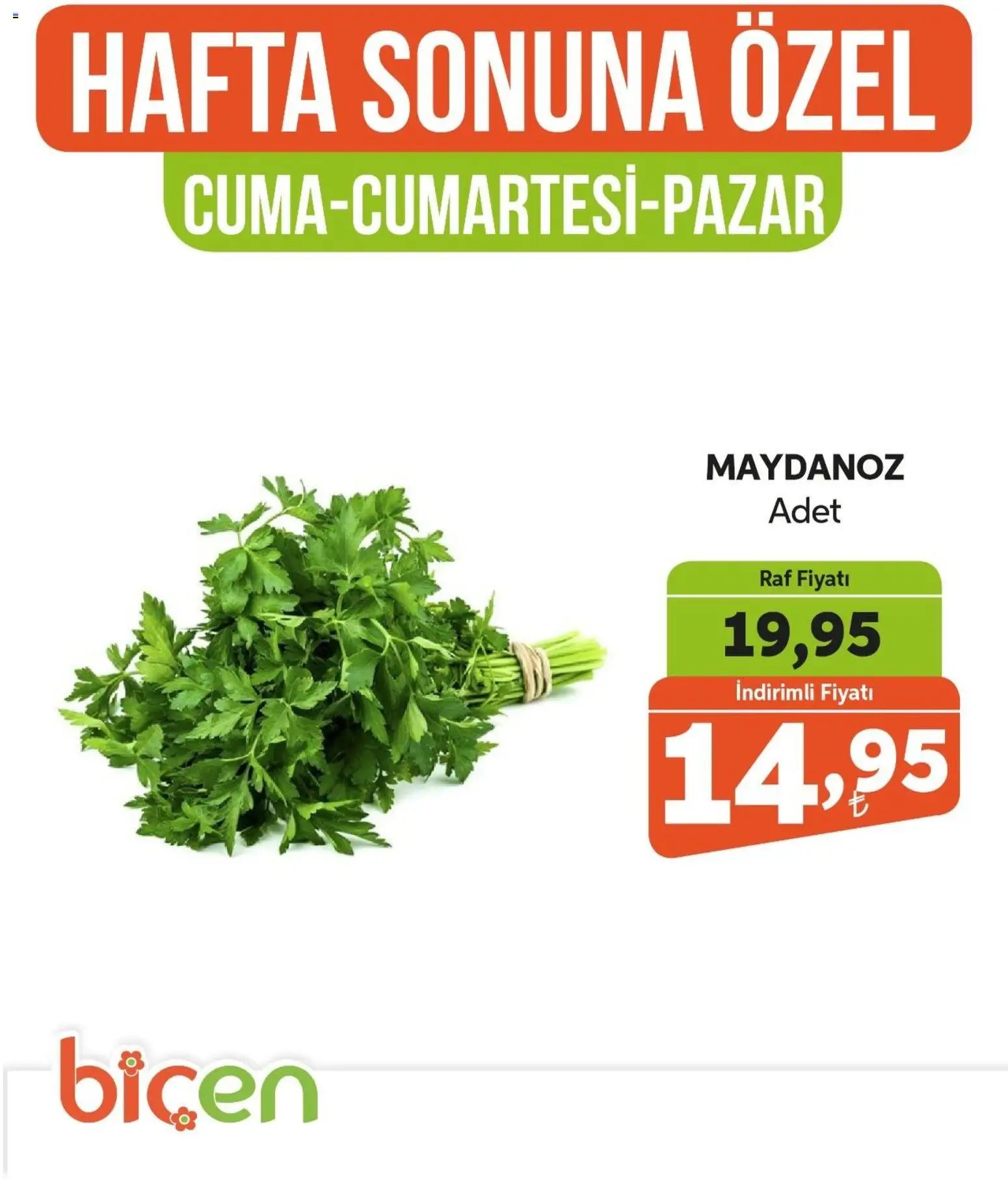 Biçen Market Hafta Sonuna Özel -Sebze İndirimi
