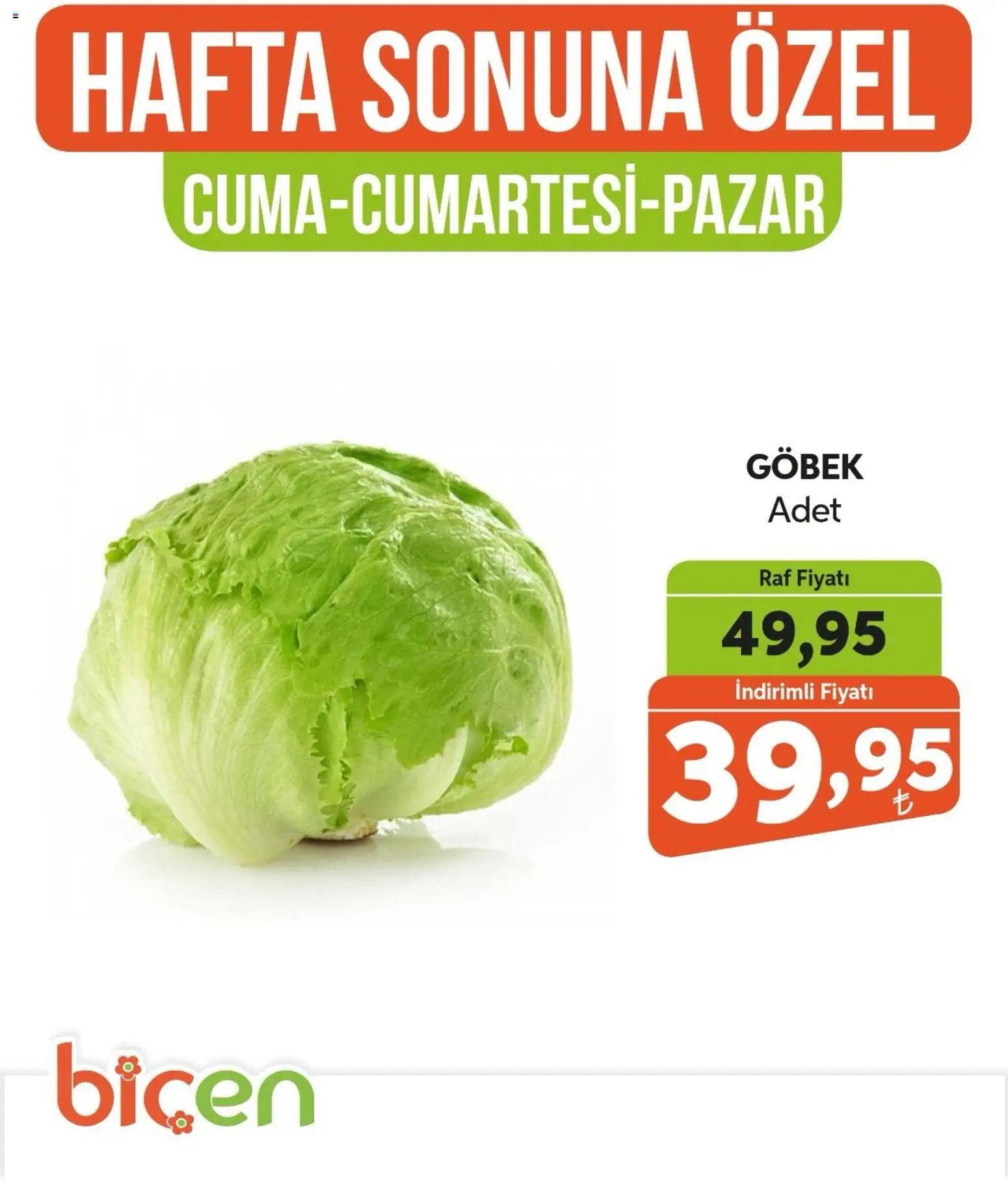 Biçen Market Hafta Sonuna Özel -Sebze İndirimi