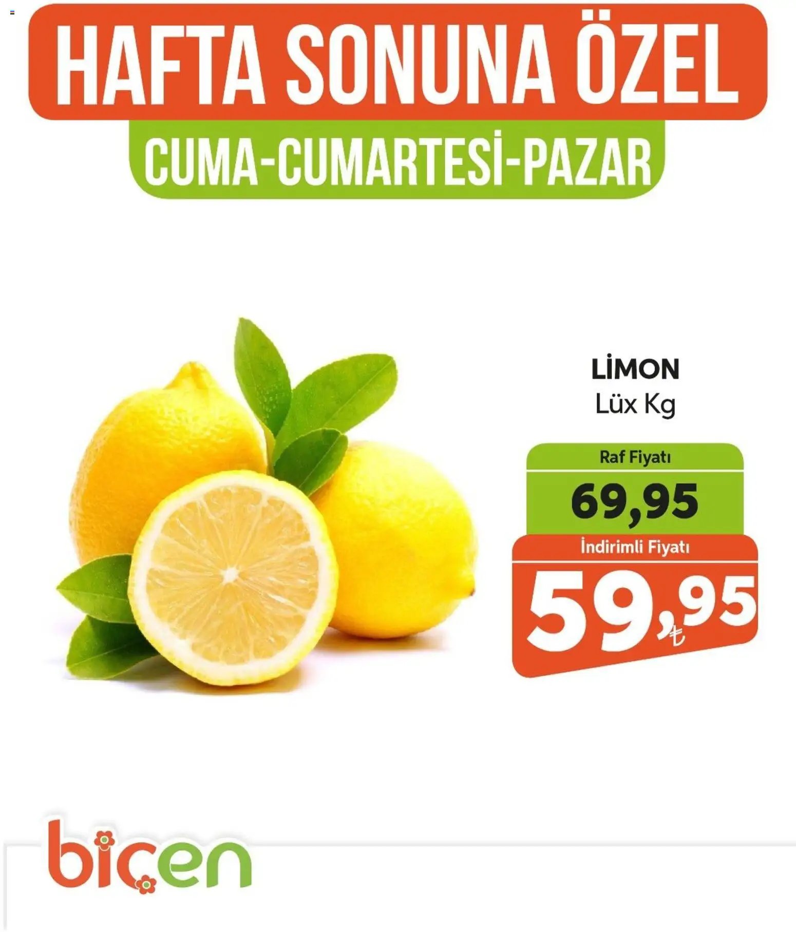 Biçen Market Hafta Sonuna Özel -Sebze İndirimi
