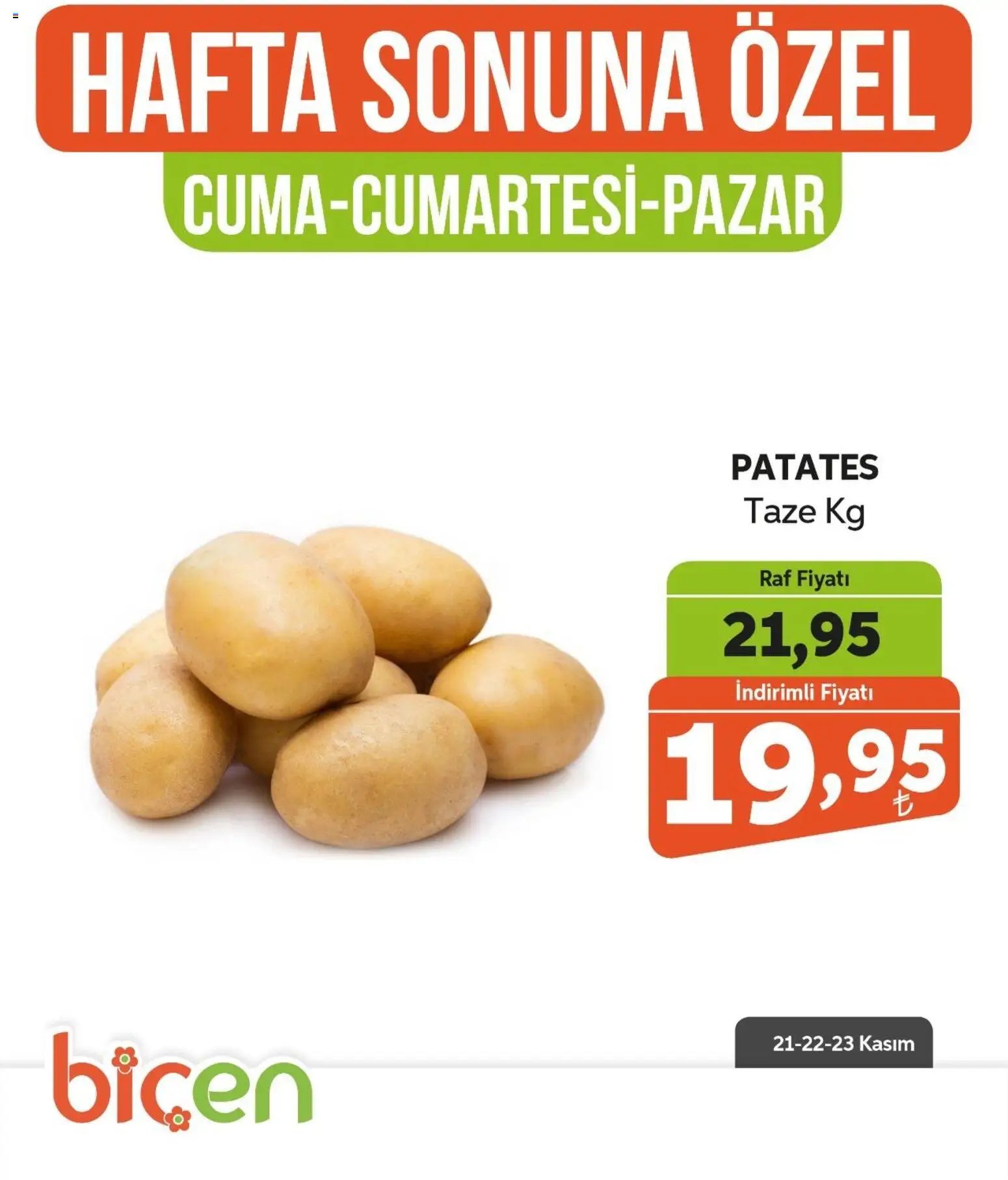 Biçen Market Hafta Sonuna Özel -Sebze İndirimi