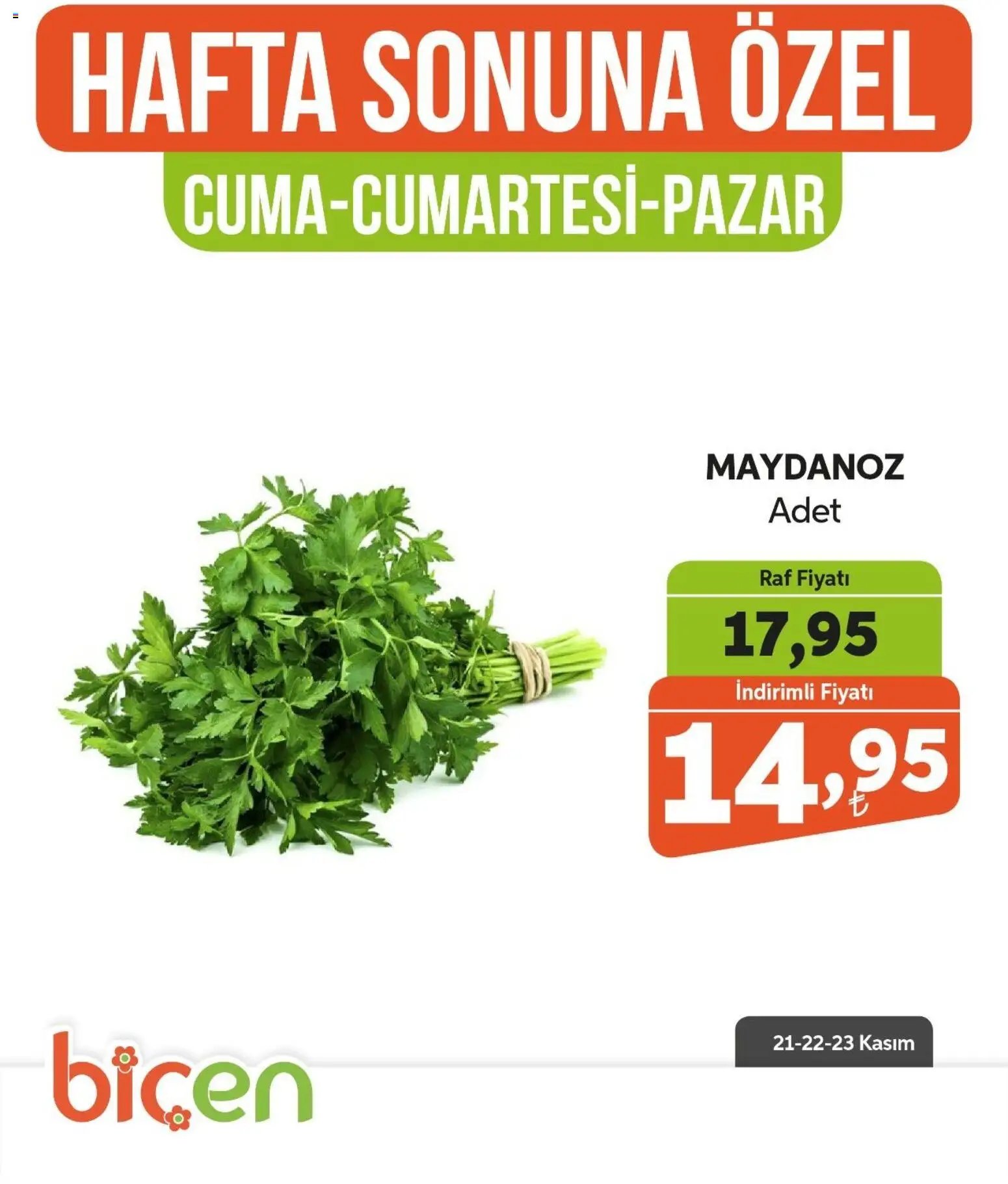 Biçen Market Hafta Sonuna Özel -Sebze İndirimi