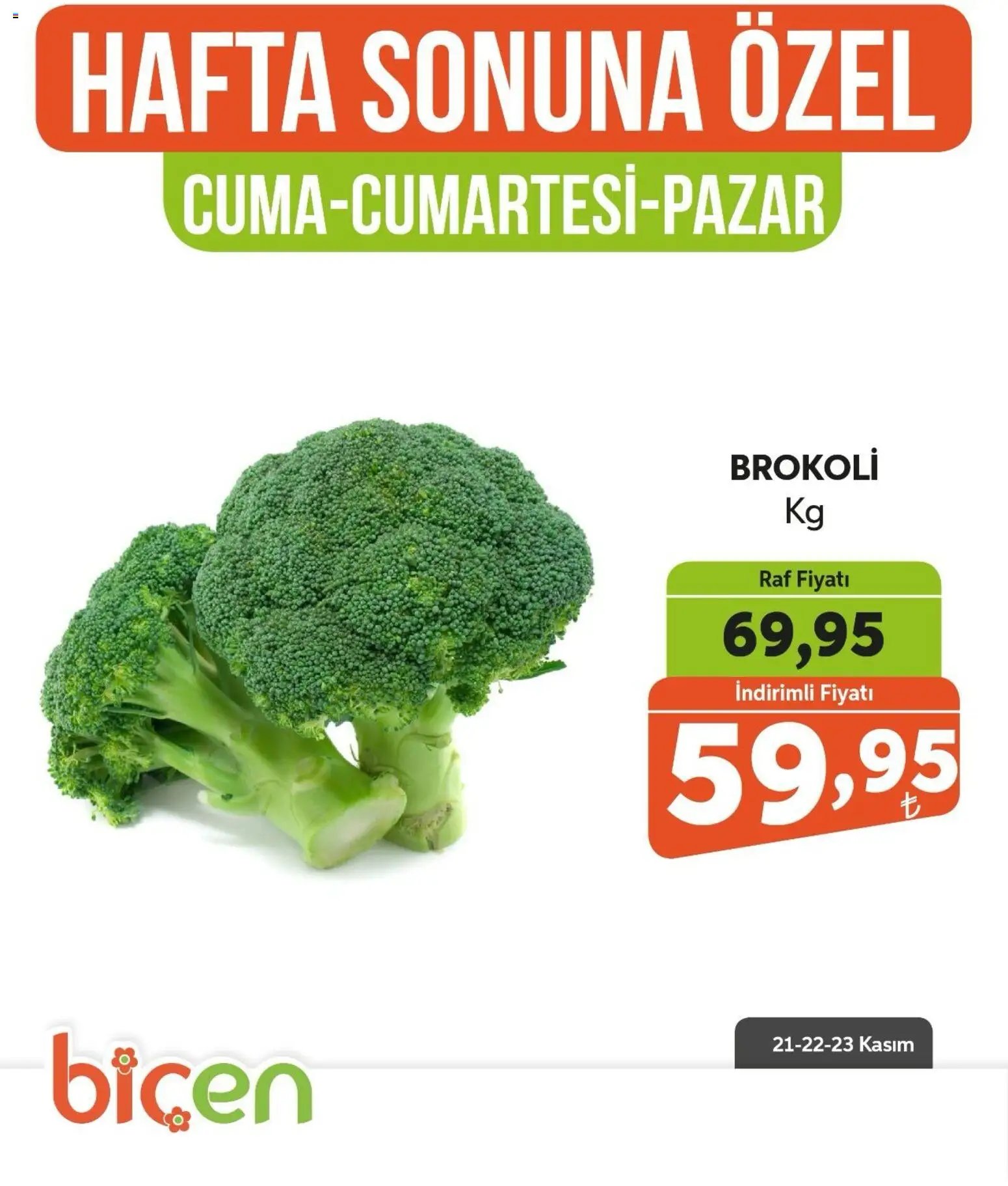 Biçen Market Hafta Sonuna Özel -Sebze İndirimi
