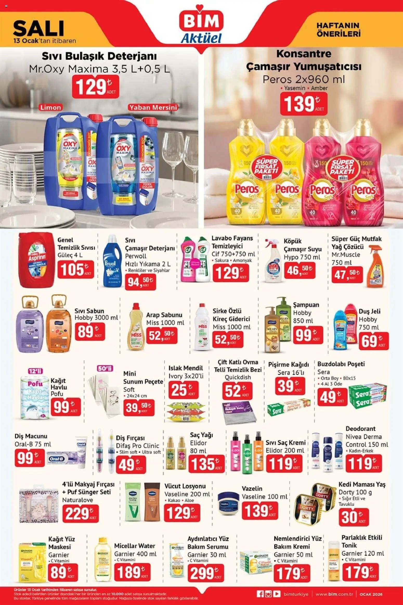 BİM - 13 Ocak Salı, Aktüel