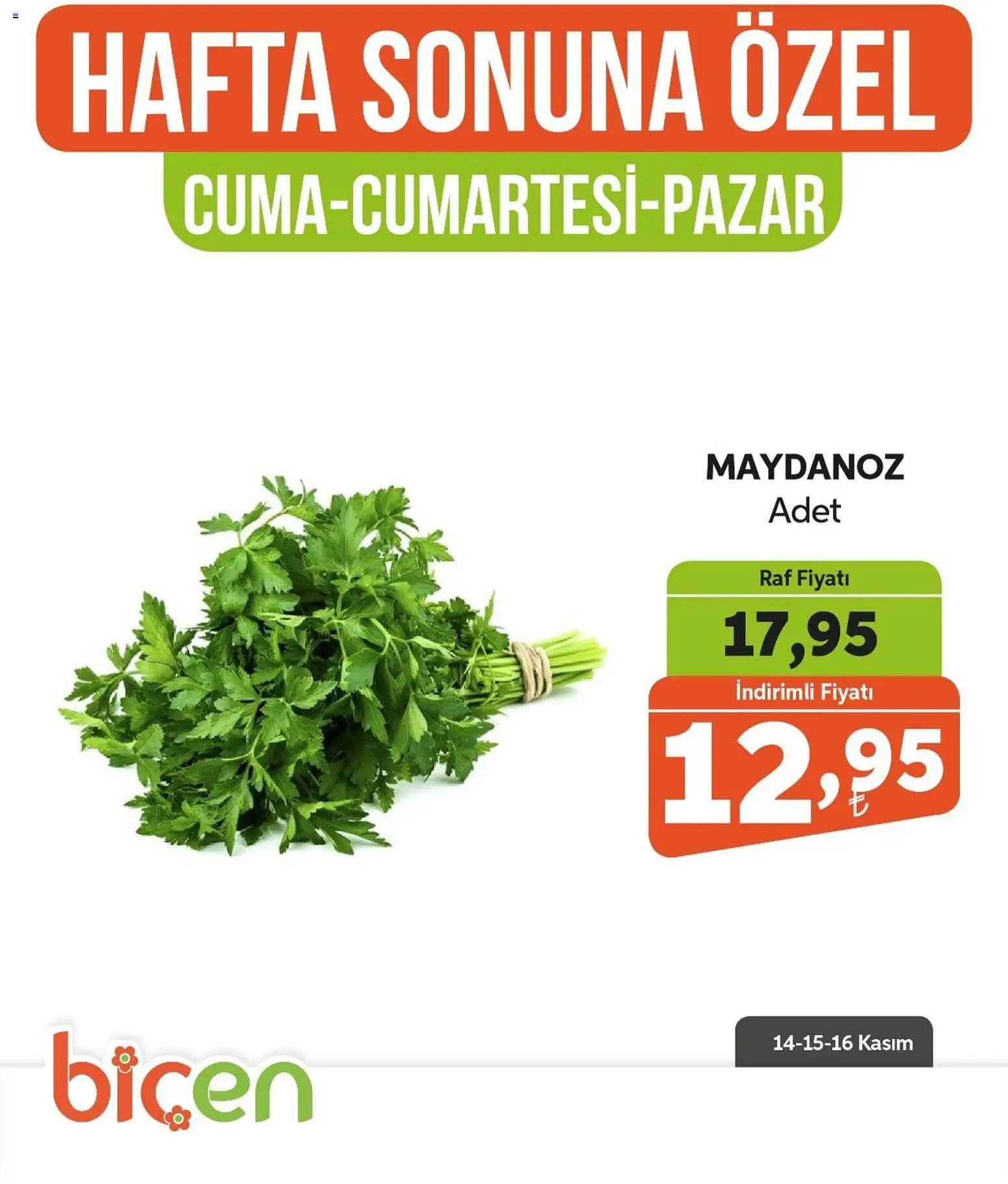 Biçen Market Hafta Sonuna Özel -Sebze İndirimi