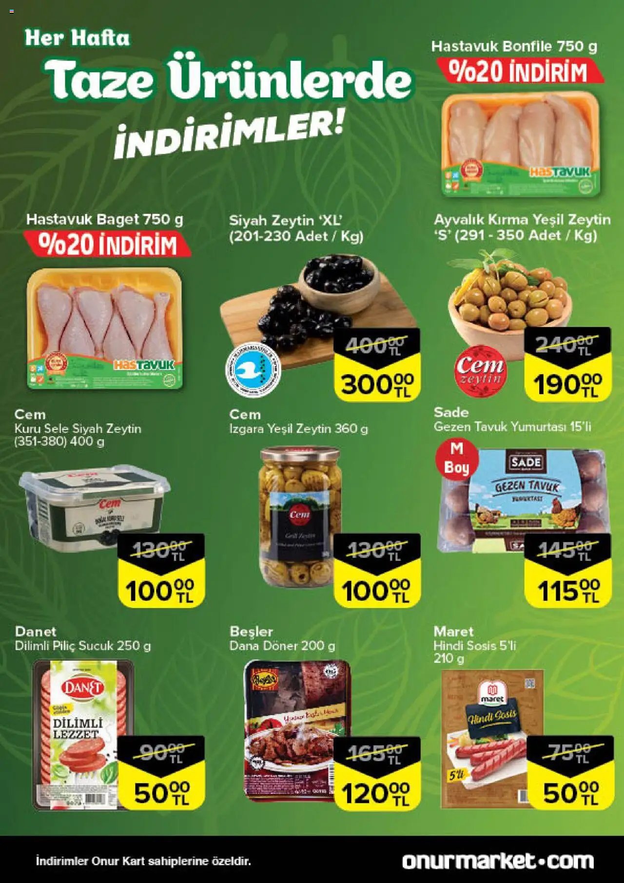 Onur Market Katalog Taze Ürünlerde İndirimler - Bursa