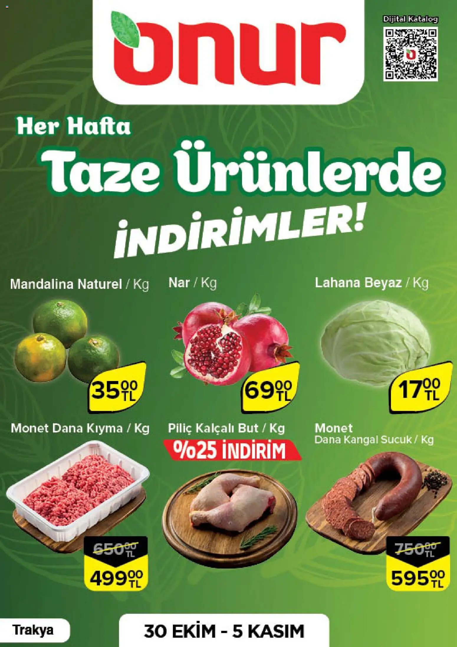 Onur Market Taze Ürünlerde İndirimler - Trakya