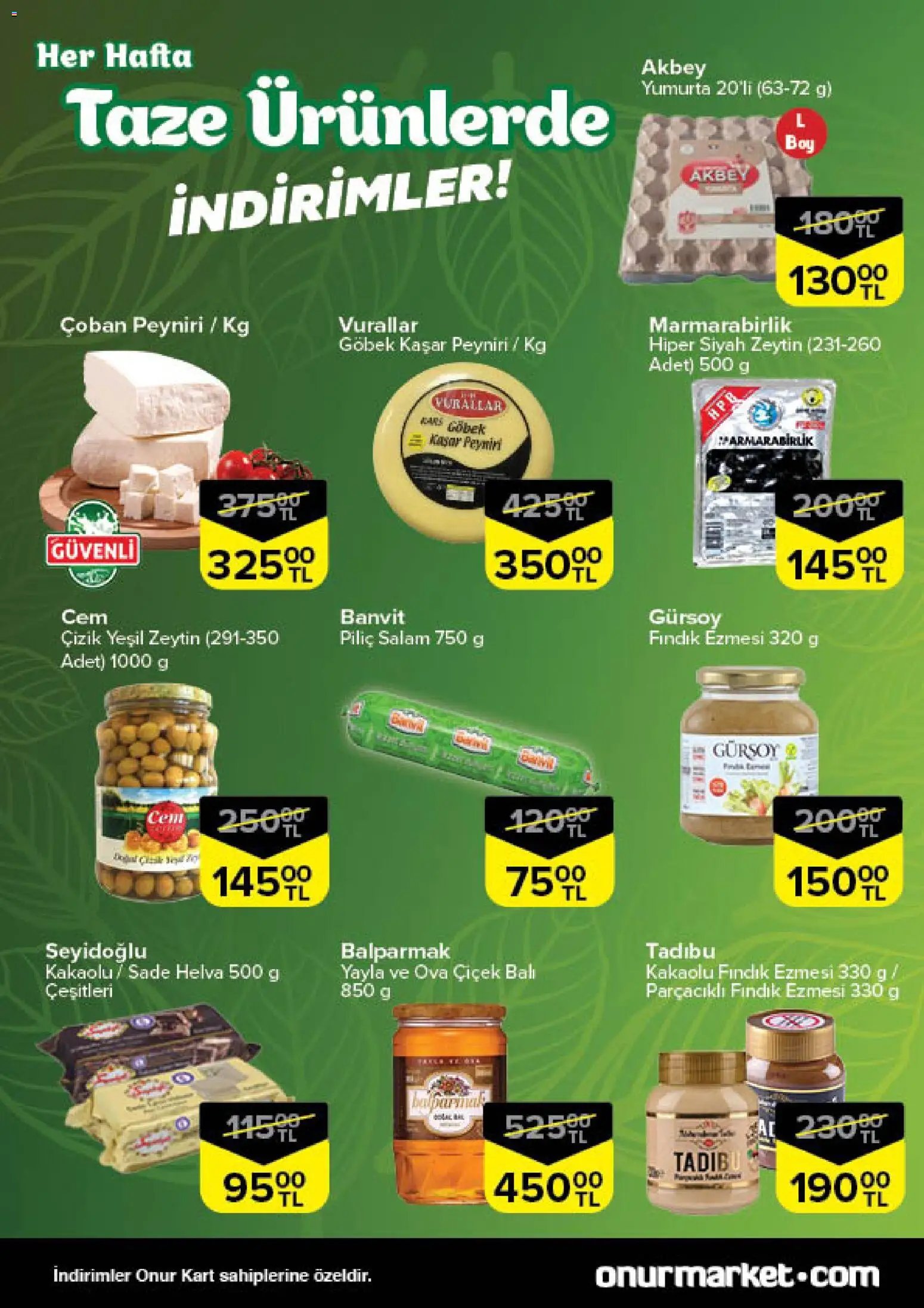 Onur Market Taze Ürünlerde İndirimler - Trakya