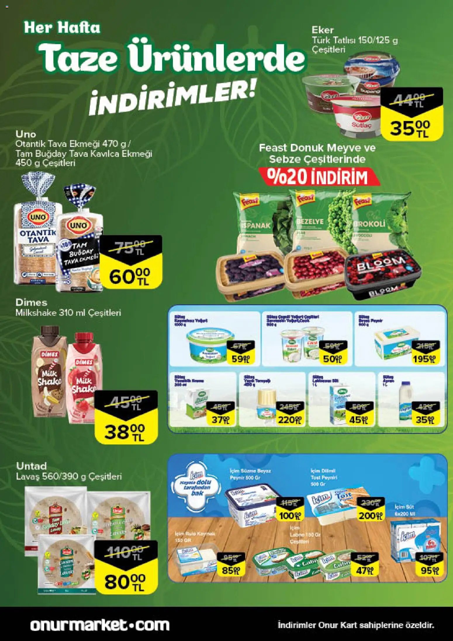 Onur Market Taze Ürünlerde İndirimler - Trakya