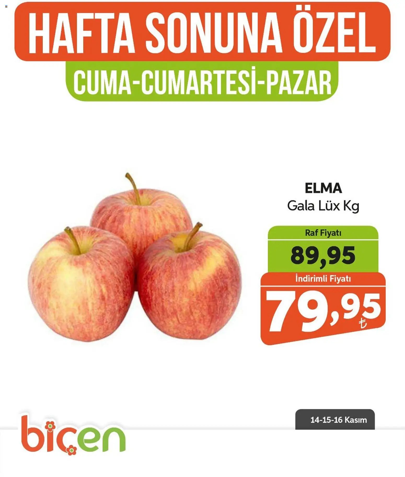 Biçen Market Hafta Sonuna Özel - Meyve İndirimi