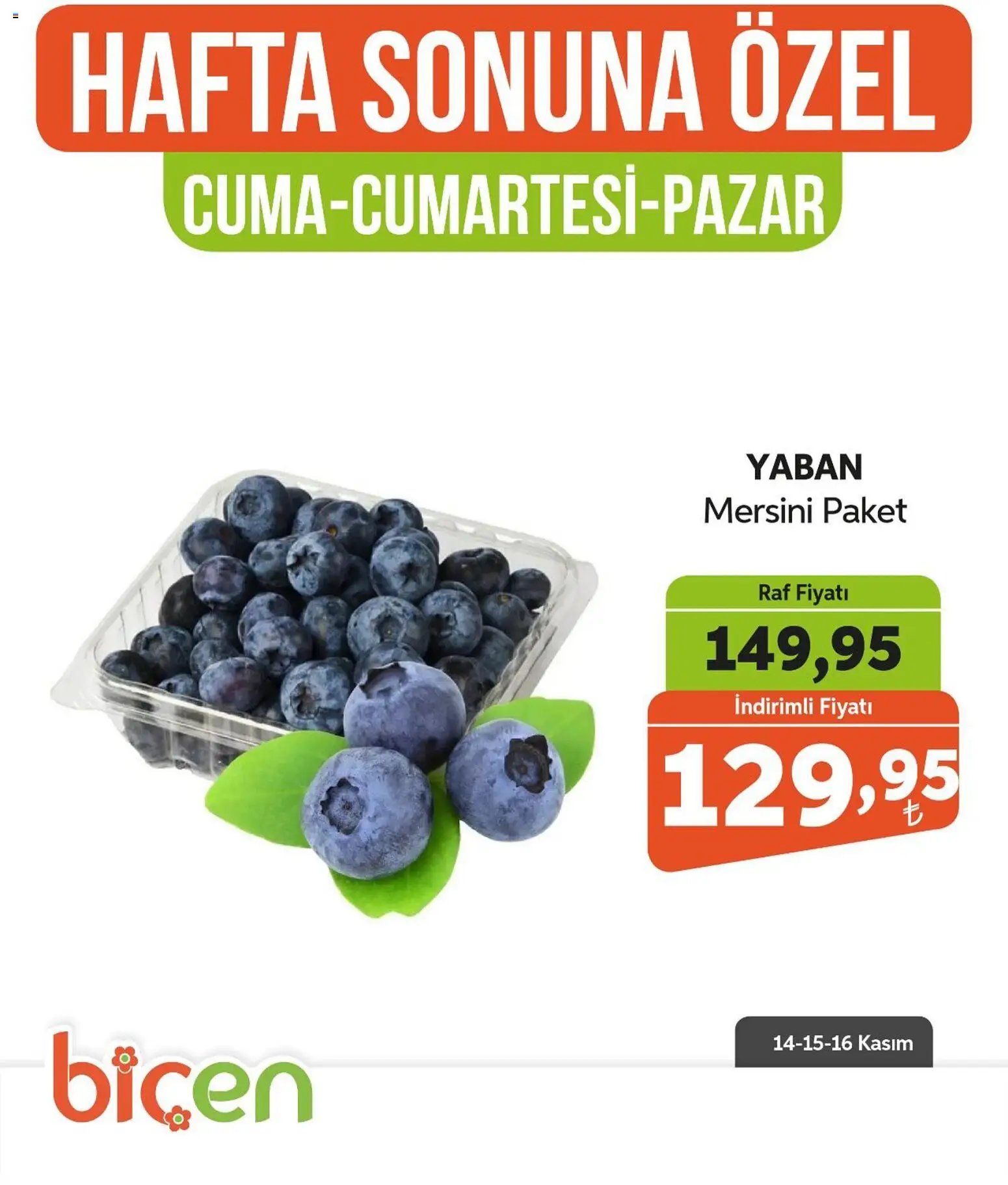 Biçen Market Hafta Sonuna Özel - Meyve İndirimi