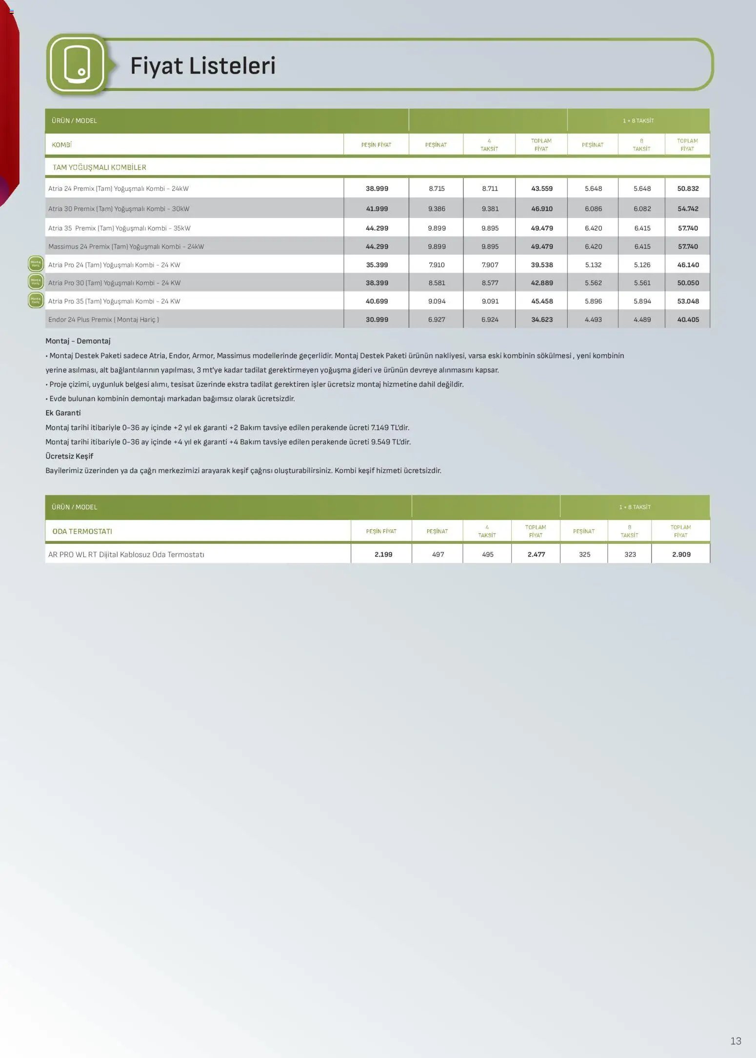 Arçelik İklimlendirme Kataloğu