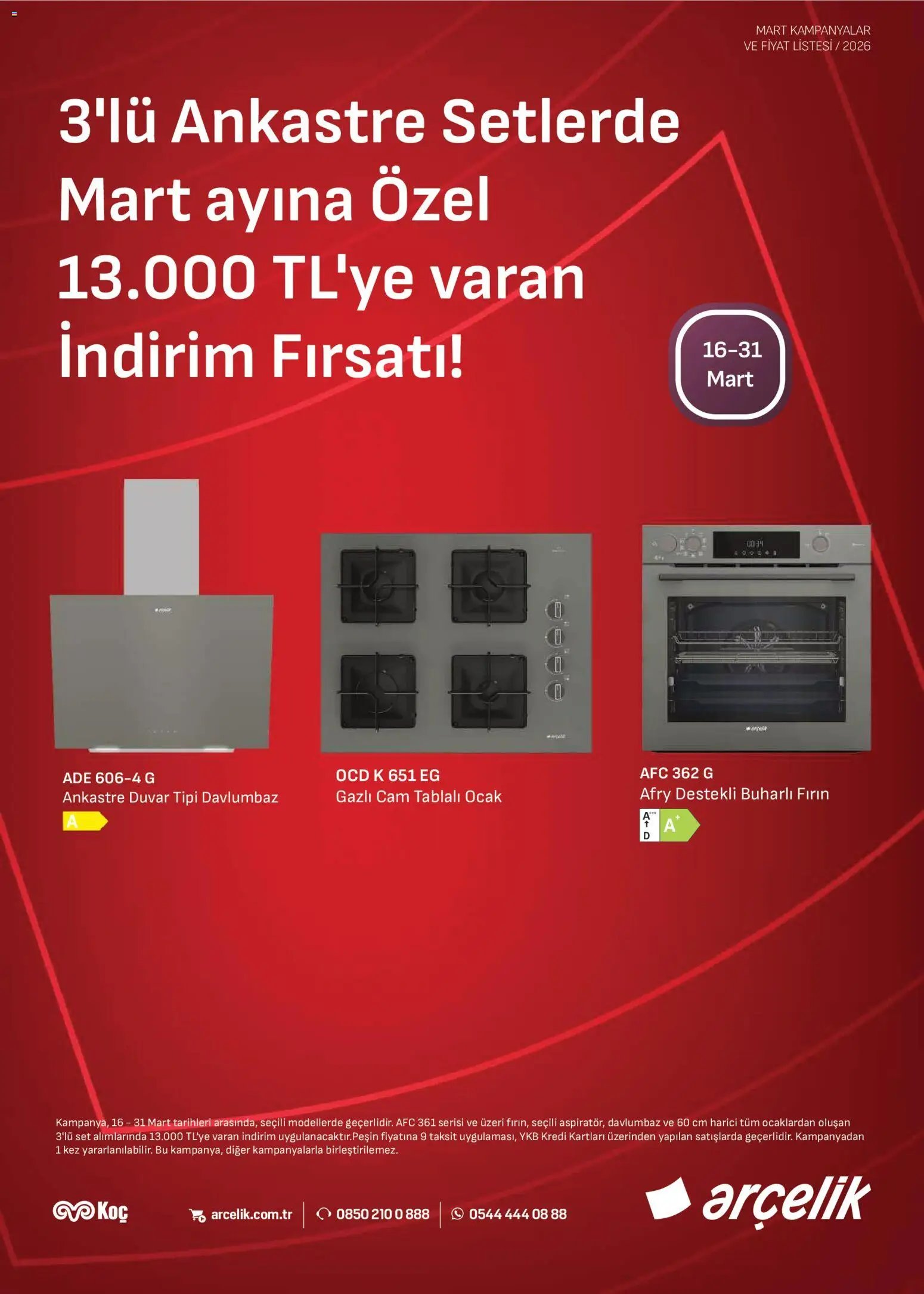 Arçelik - Ankastre Kataloğu