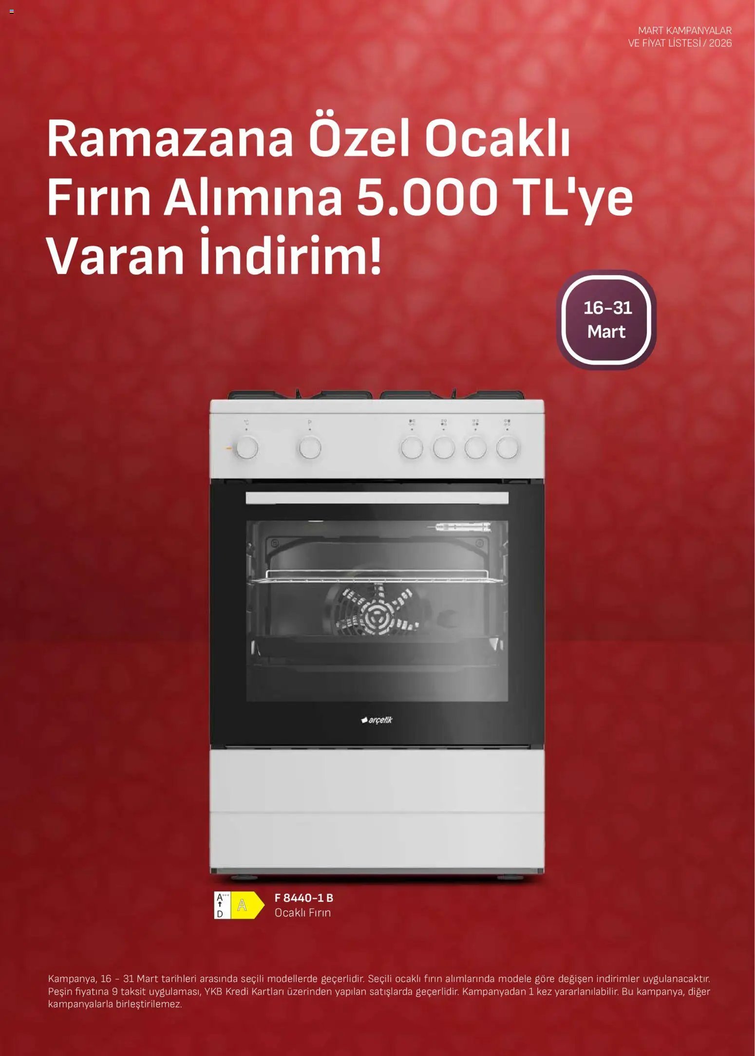 Arçelik - Ankastre Kataloğu