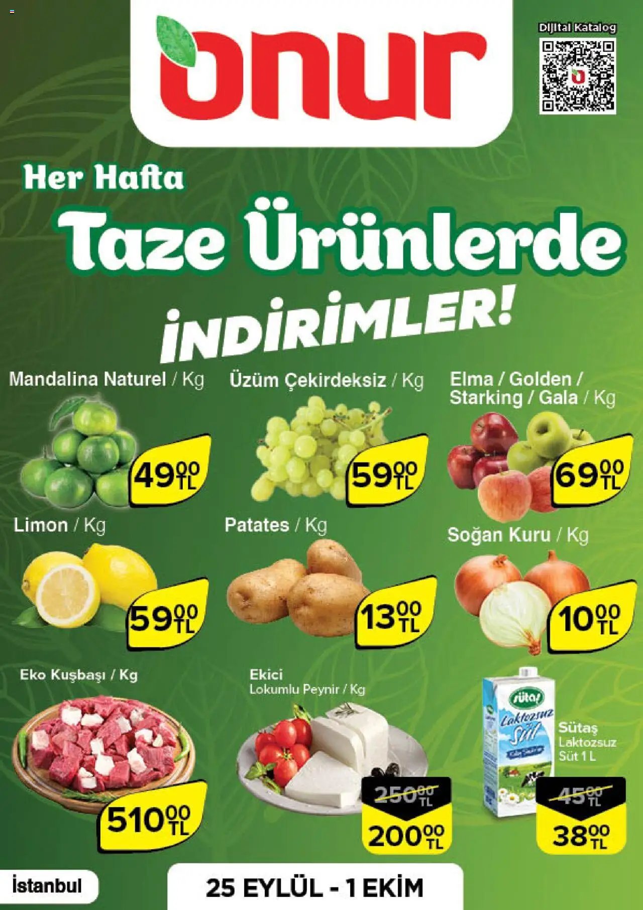 Onur Market Katalog Taze Ürünlerde İndirimler - İstanbul