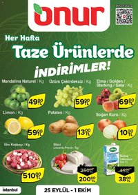 Onur Market Katalog Taze Ürünlerde İndirimler - İstanbul