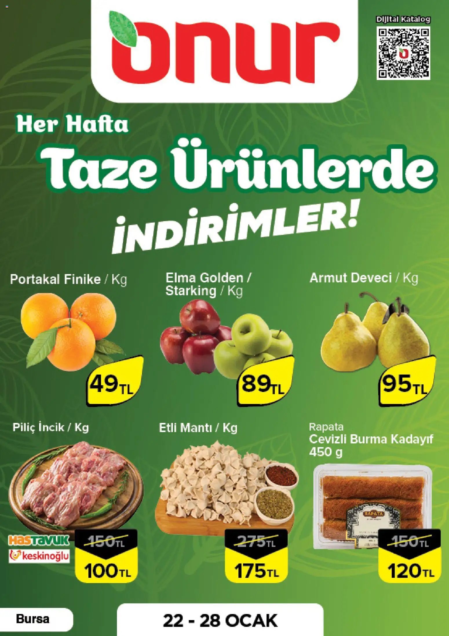 Onur Market Taze Ürünlerde İndirimler - Bursa