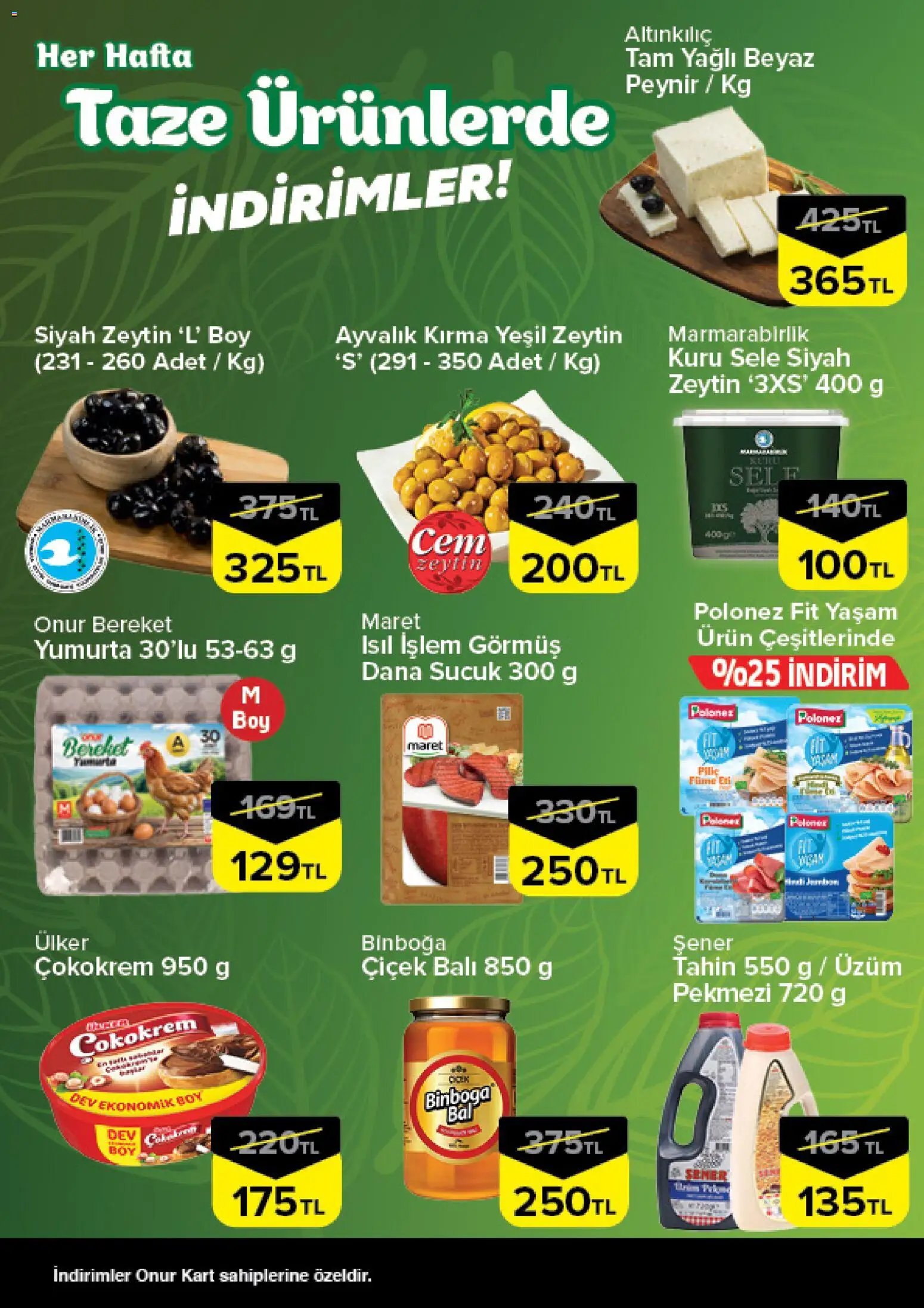 Onur Market Taze Ürünlerde İndirimler - Bursa