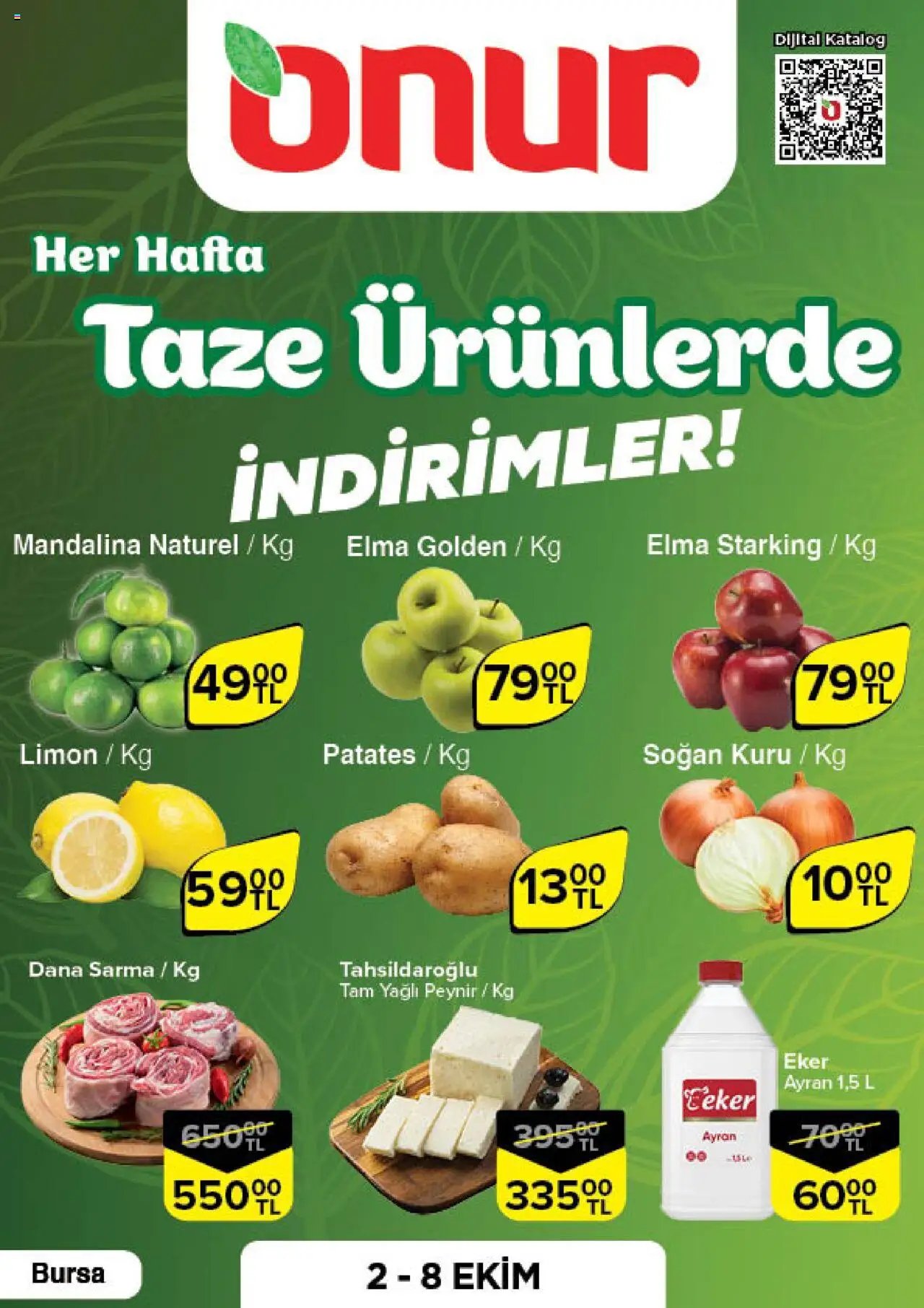 Onur Market Taze Ürünlerde İndirimler - Bursa