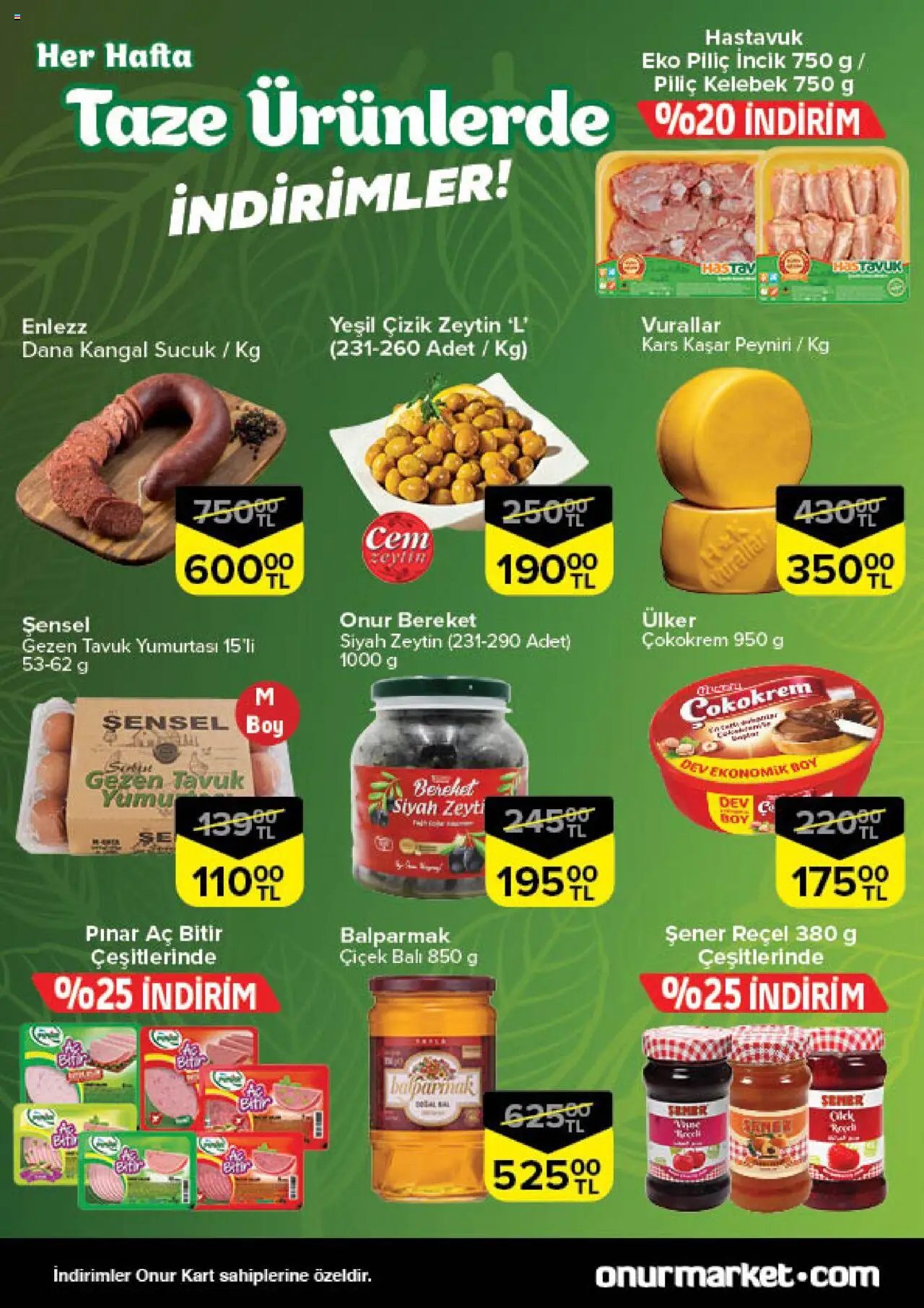 Onur Market Taze Ürünlerde İndirimler - Bursa