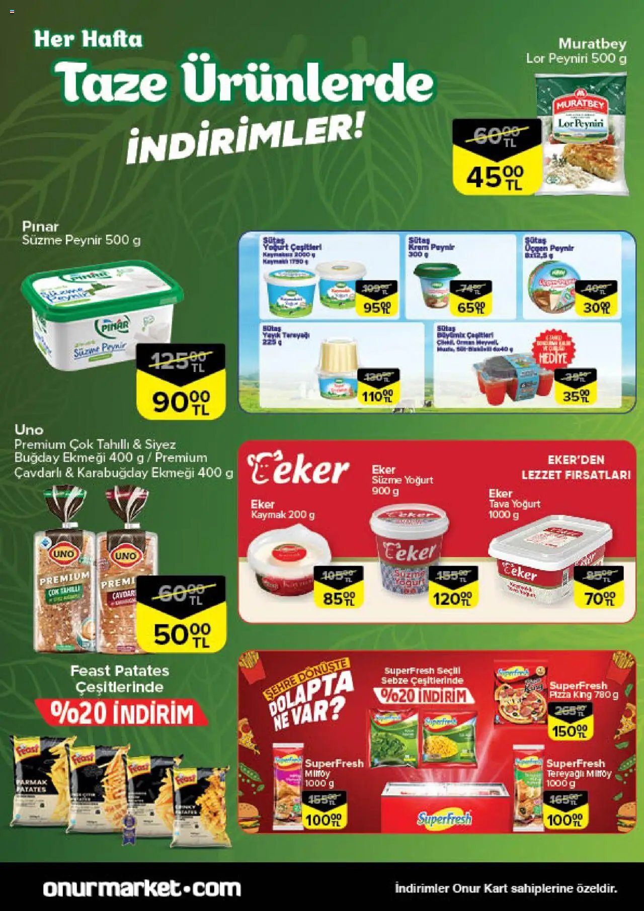 Onur Market Taze Ürünlerde İndirimler - Bursa