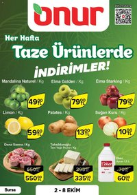 Onur Market Taze Ürünlerde İndirimler - Bursa