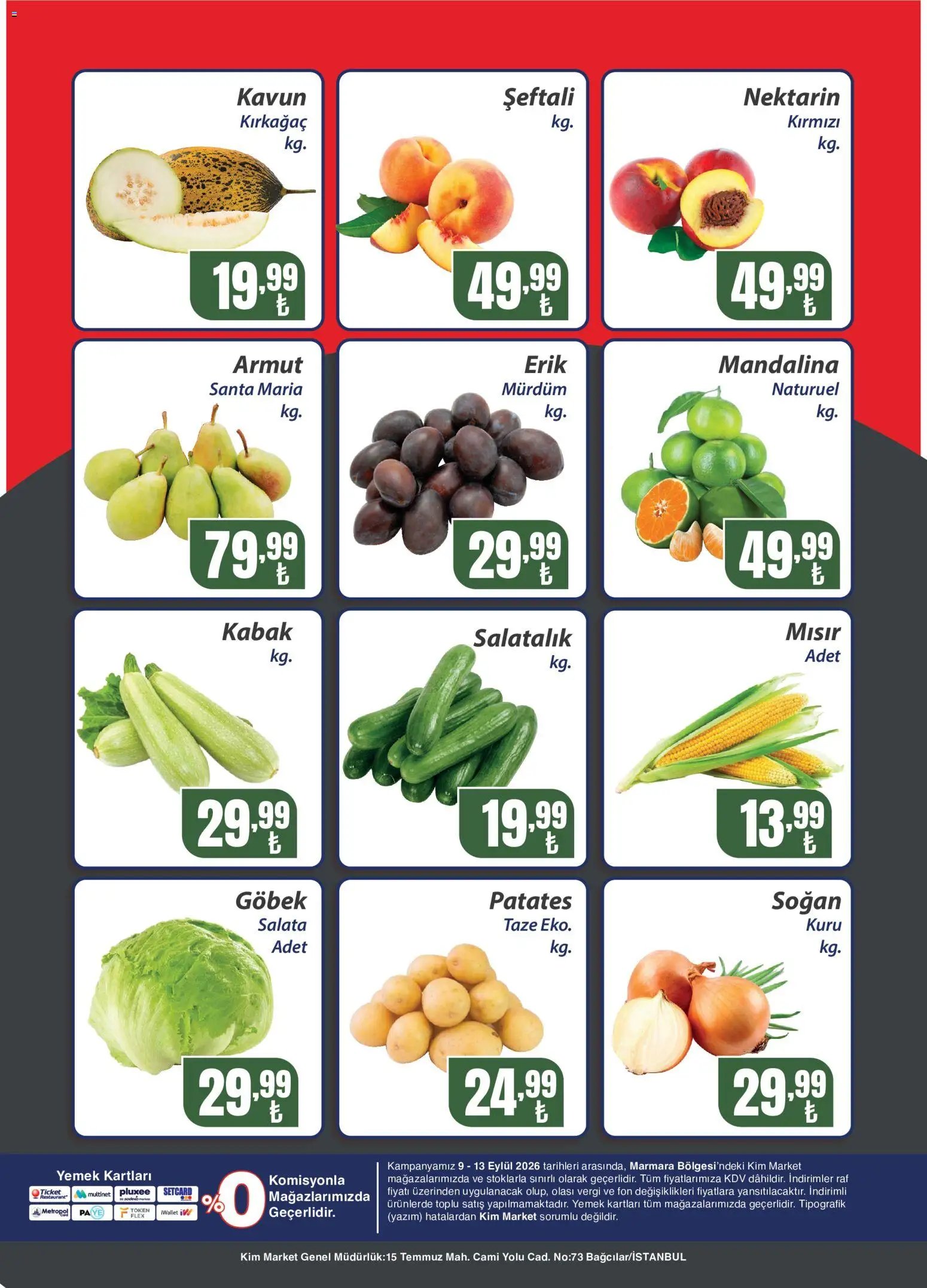 Kim Market Katalog - Sebze ve meyve - Marmara