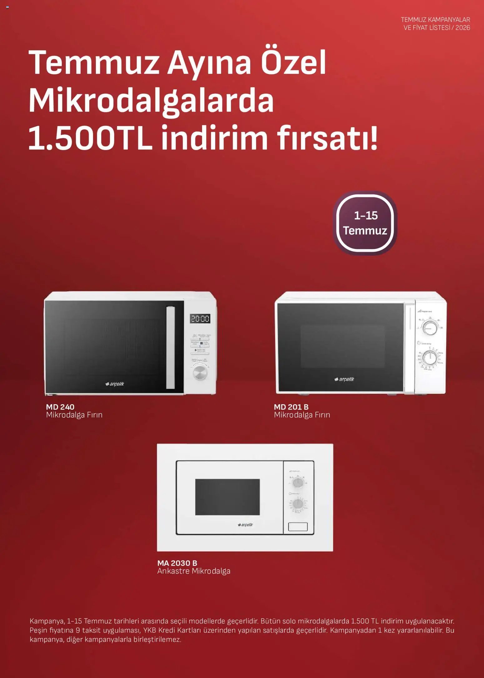 Arçelik - Ankastre Kataloğu