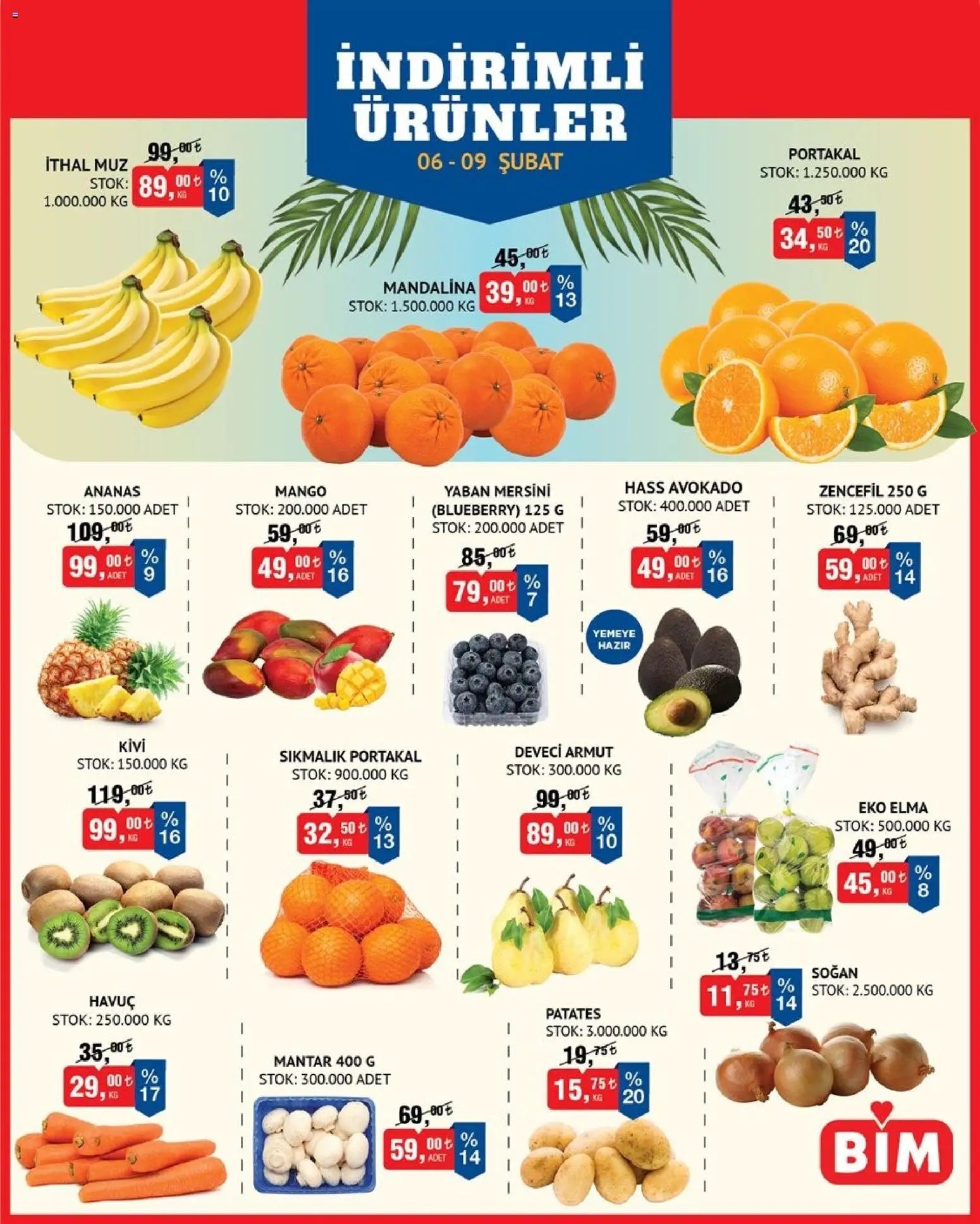 BİM - Meyve Sebze, İndirim