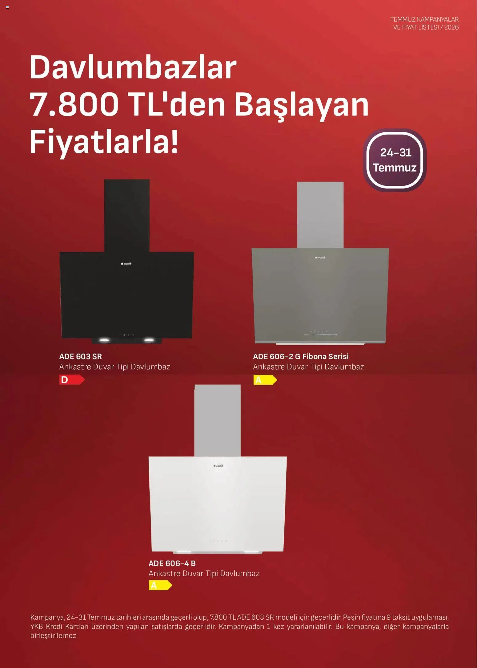 Arçelik - Ankastre Kataloğu