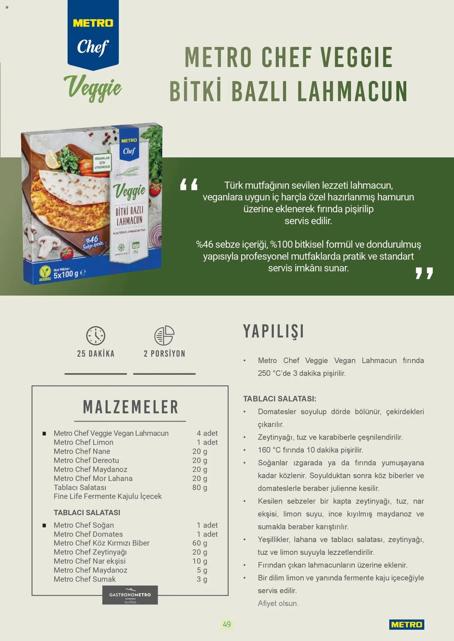 Metro - Bitki Bazlı ve Vegan 2025