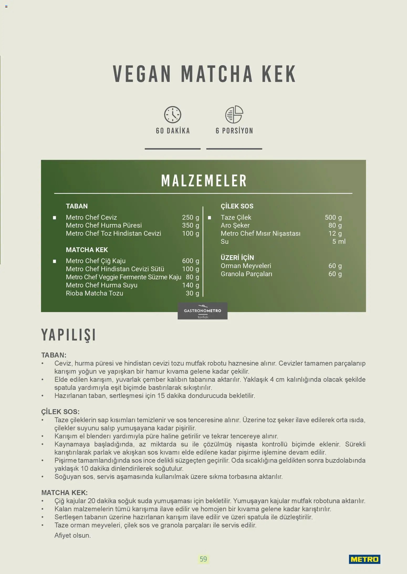 Metro - Bitki Bazlı ve Vegan 2025