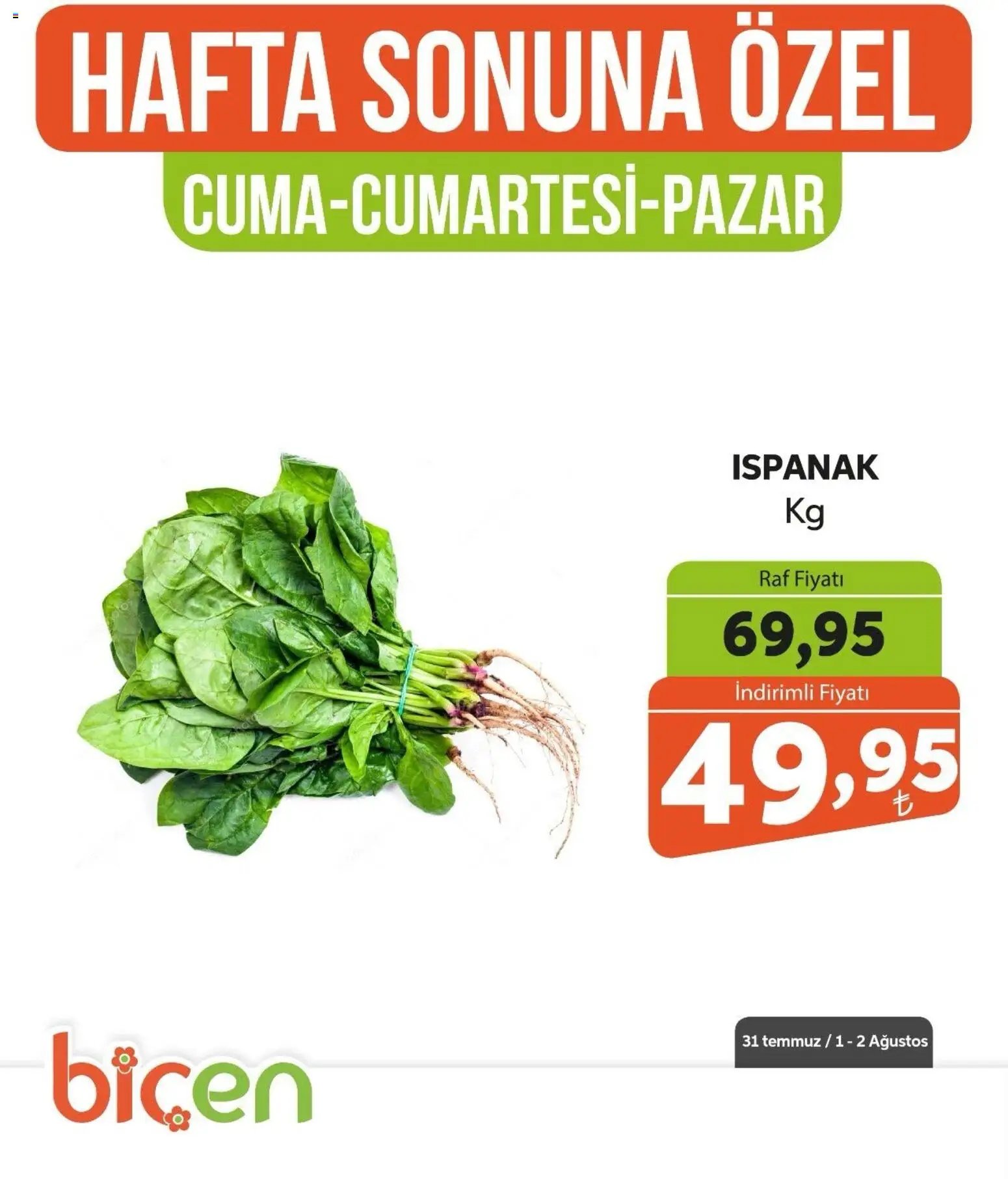 BBiçen Market - Hafta Sonuna Özel - Sebze İndirimi