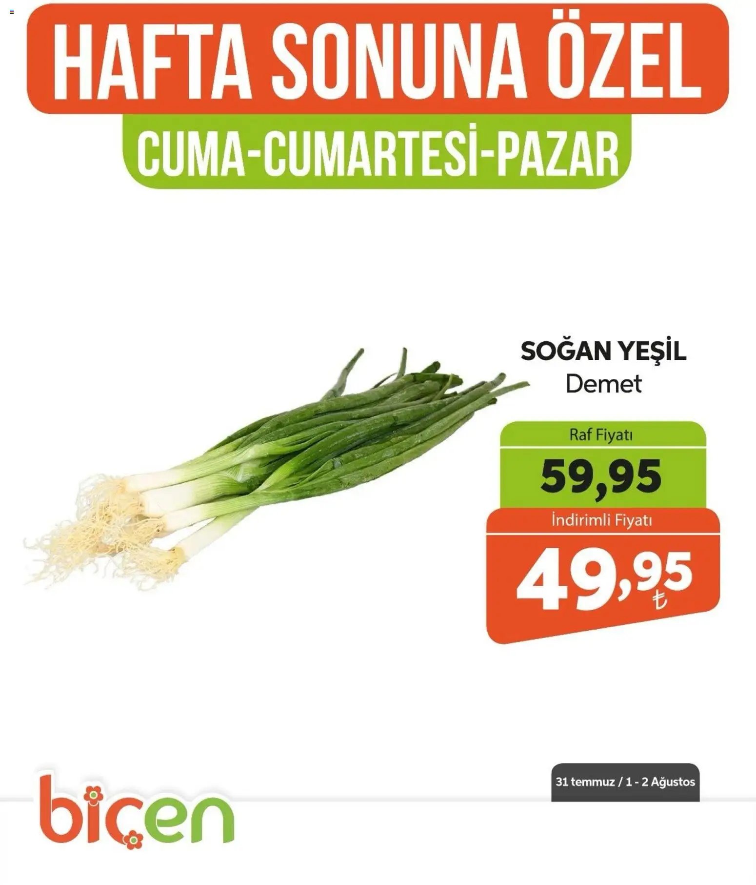 BBiçen Market - Hafta Sonuna Özel - Sebze İndirimi