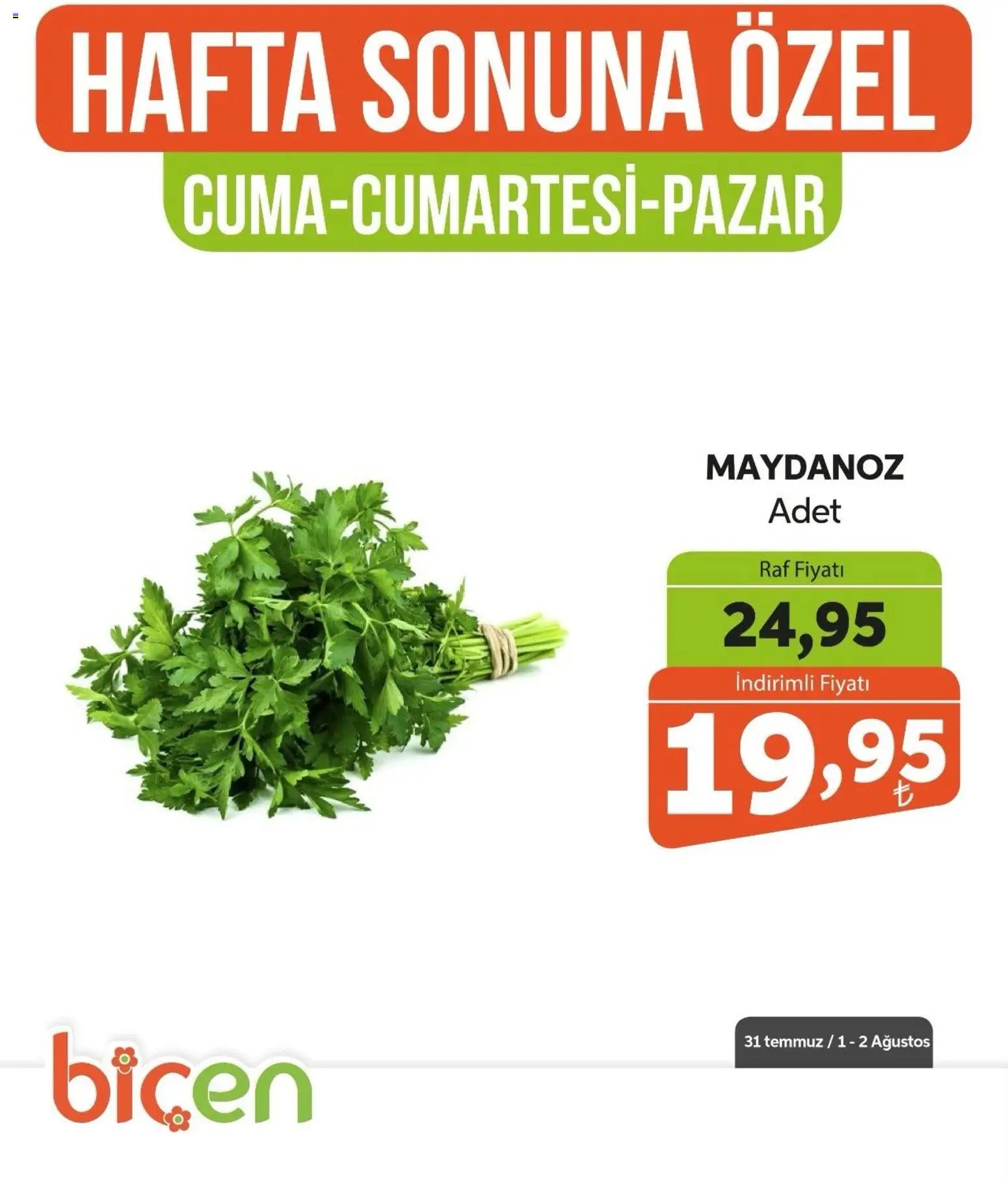 BBiçen Market - Hafta Sonuna Özel - Sebze İndirimi