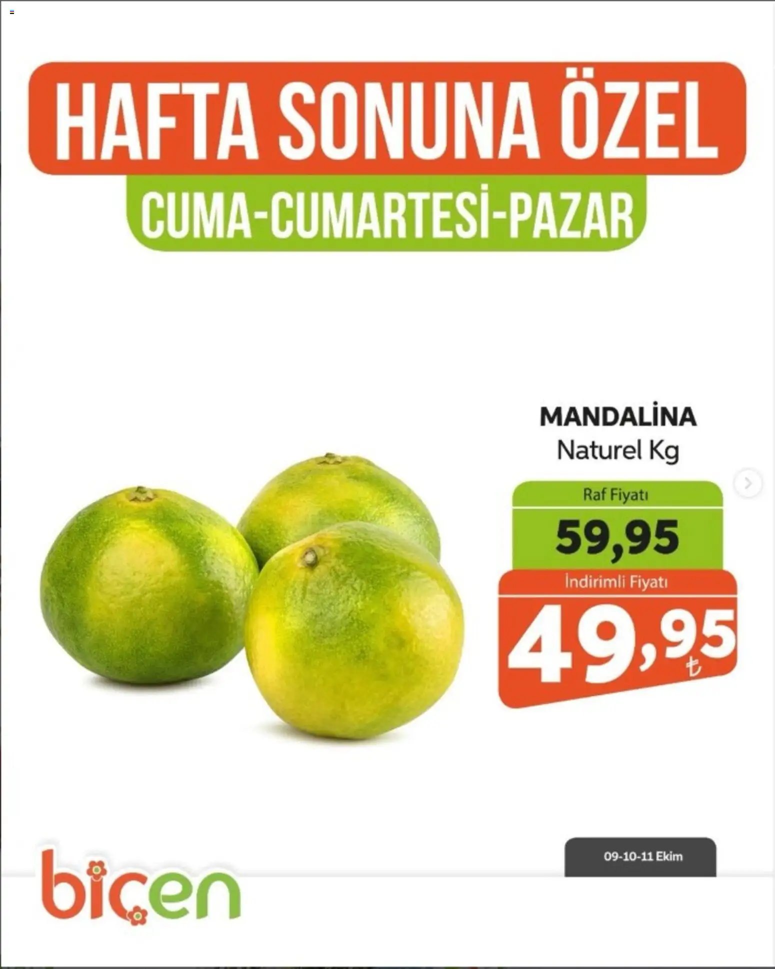 Biçen Market - Hafta Sonuna Özel - Meyve İndirimi