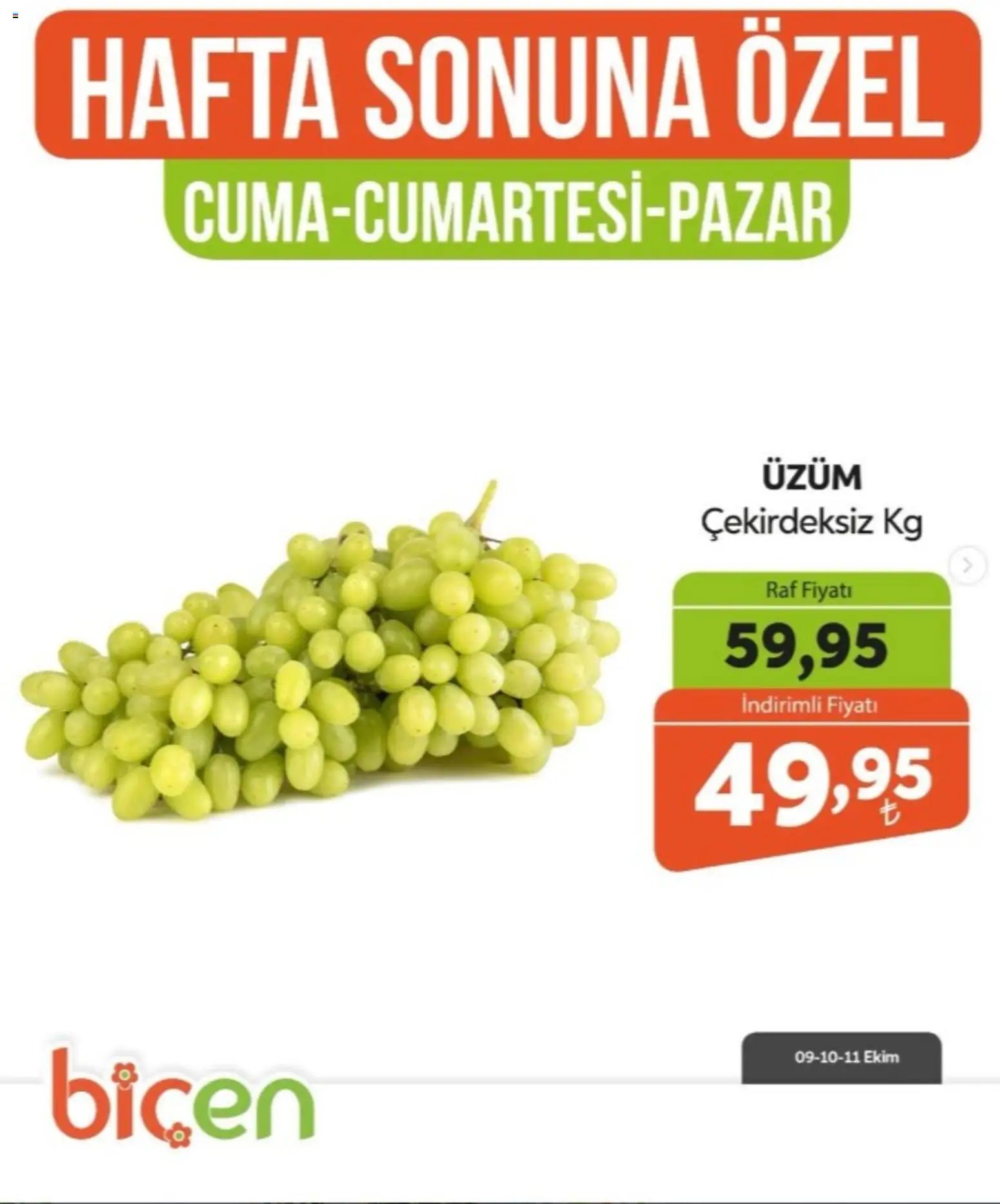 Biçen Market - Hafta Sonuna Özel - Meyve İndirimi
