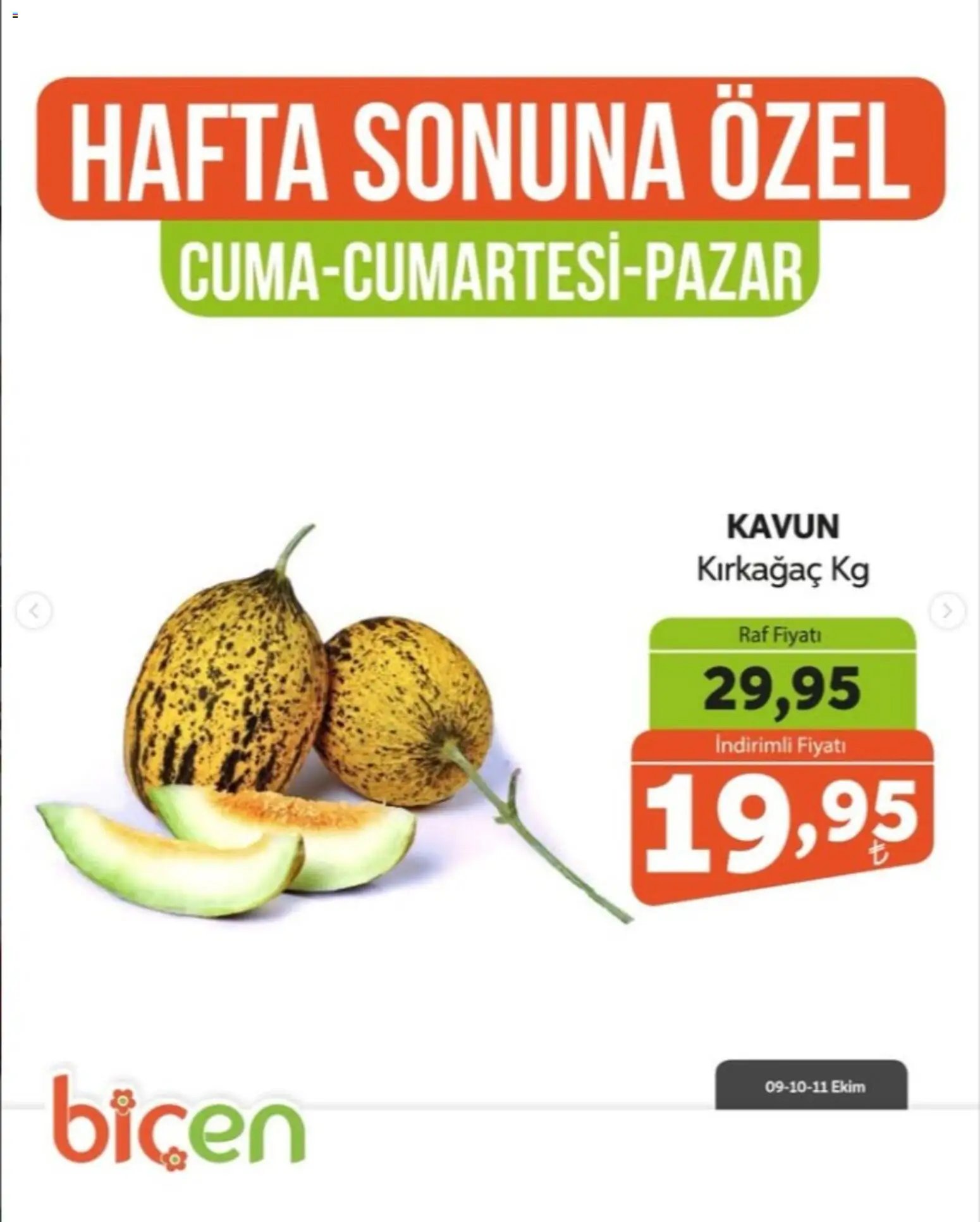 Biçen Market - Hafta Sonuna Özel - Meyve İndirimi