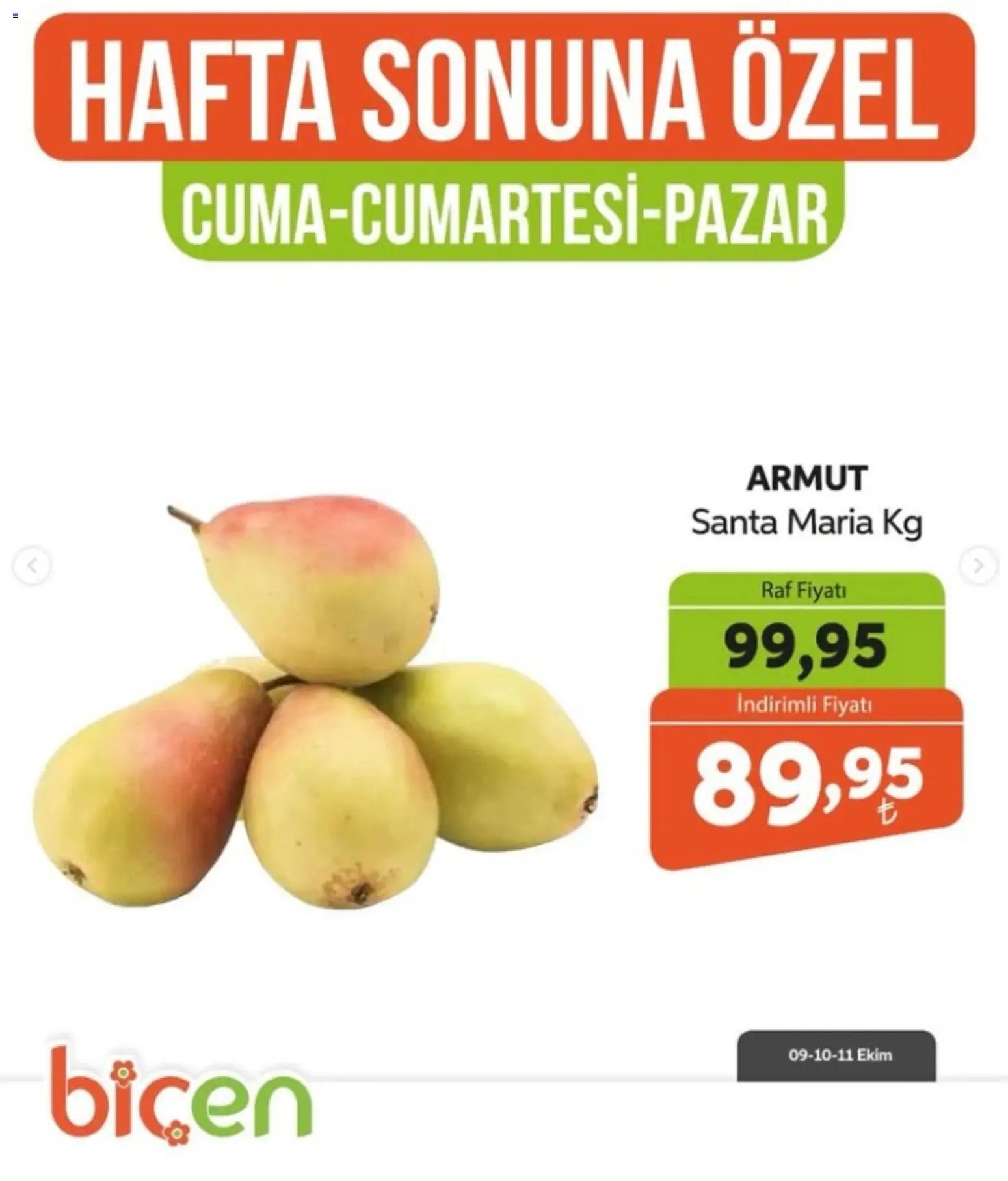 Biçen Market - Hafta Sonuna Özel - Meyve İndirimi