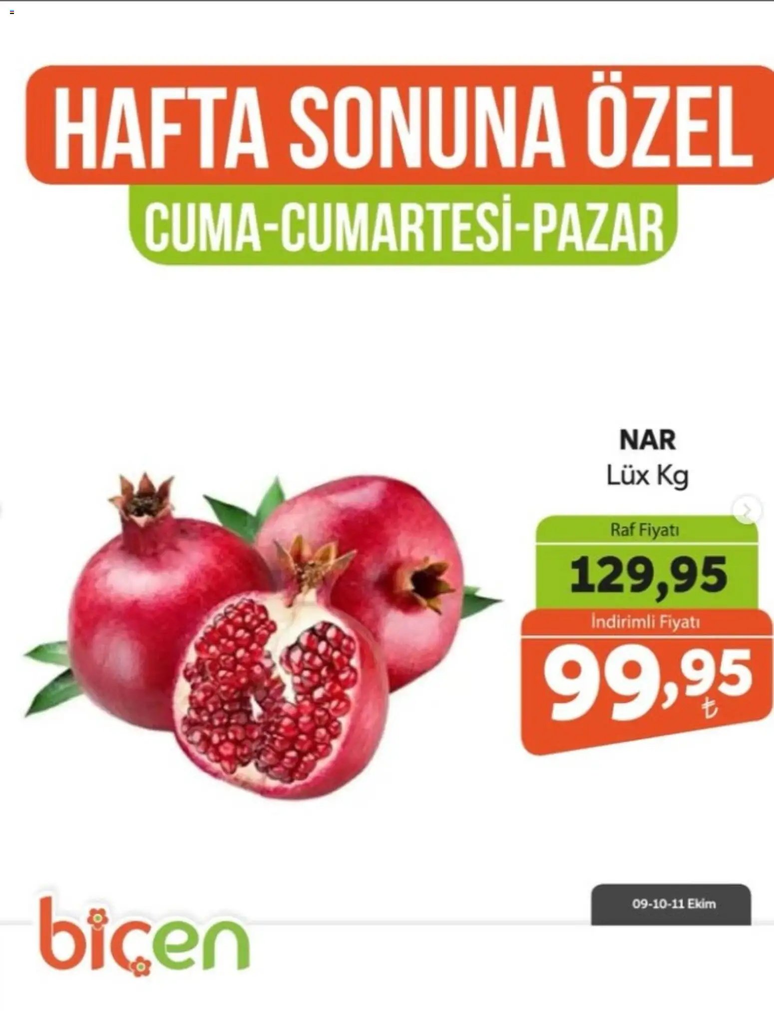 Biçen Market - Hafta Sonuna Özel - Meyve İndirimi