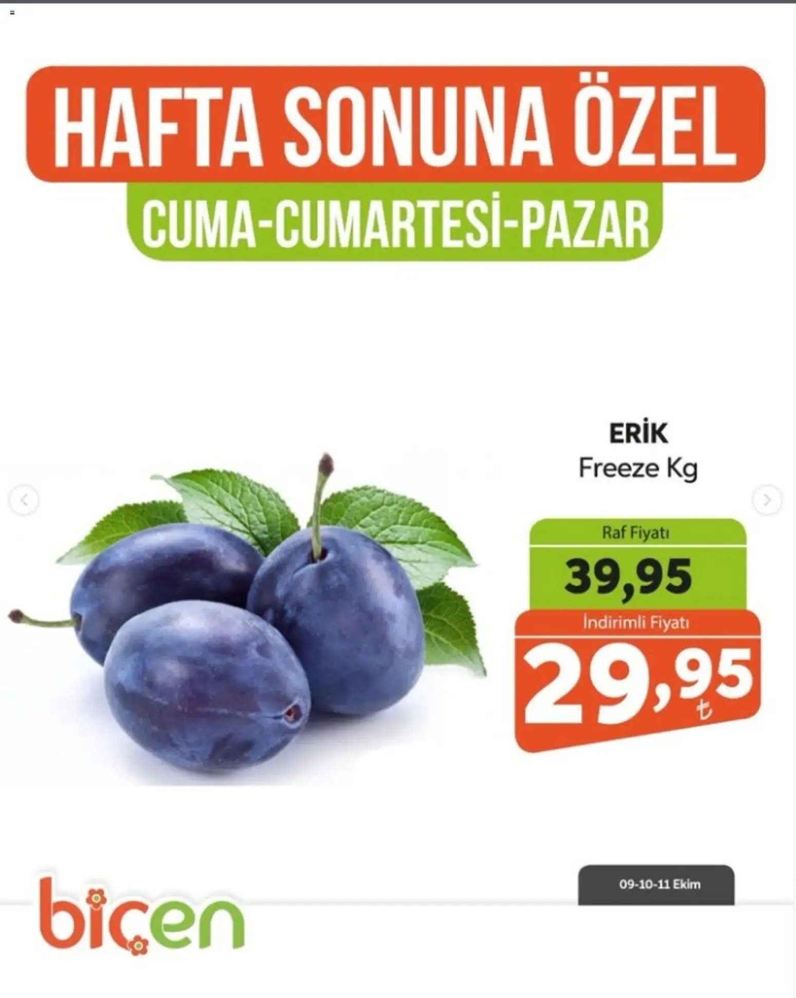 Biçen Market - Hafta Sonuna Özel - Meyve İndirimi