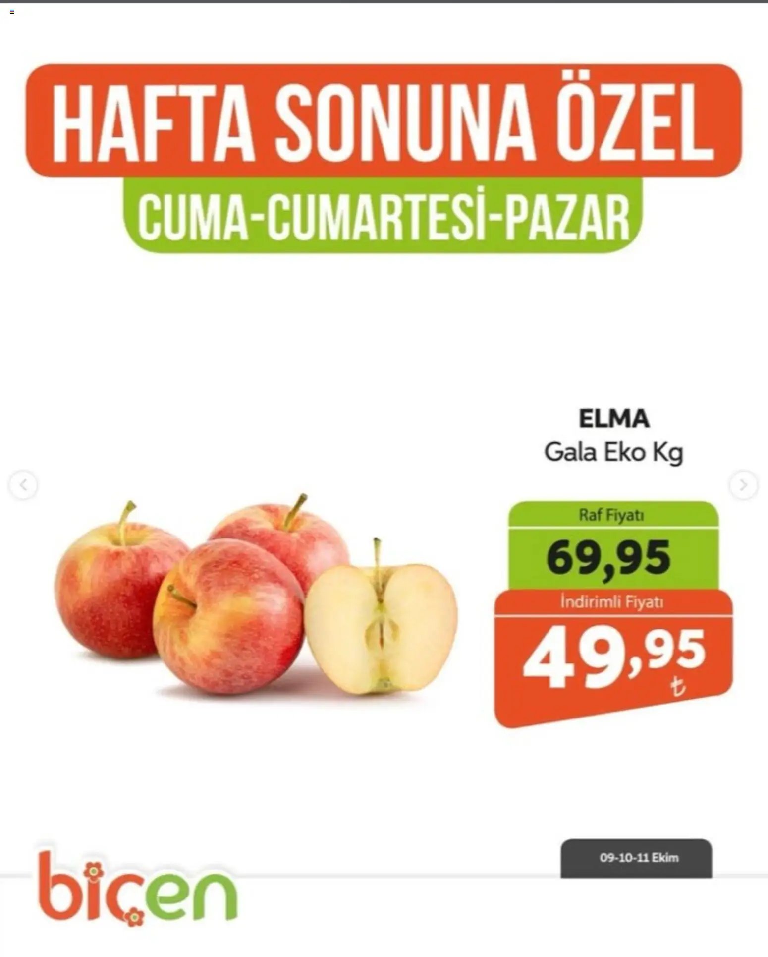 Biçen Market - Hafta Sonuna Özel - Meyve İndirimi
